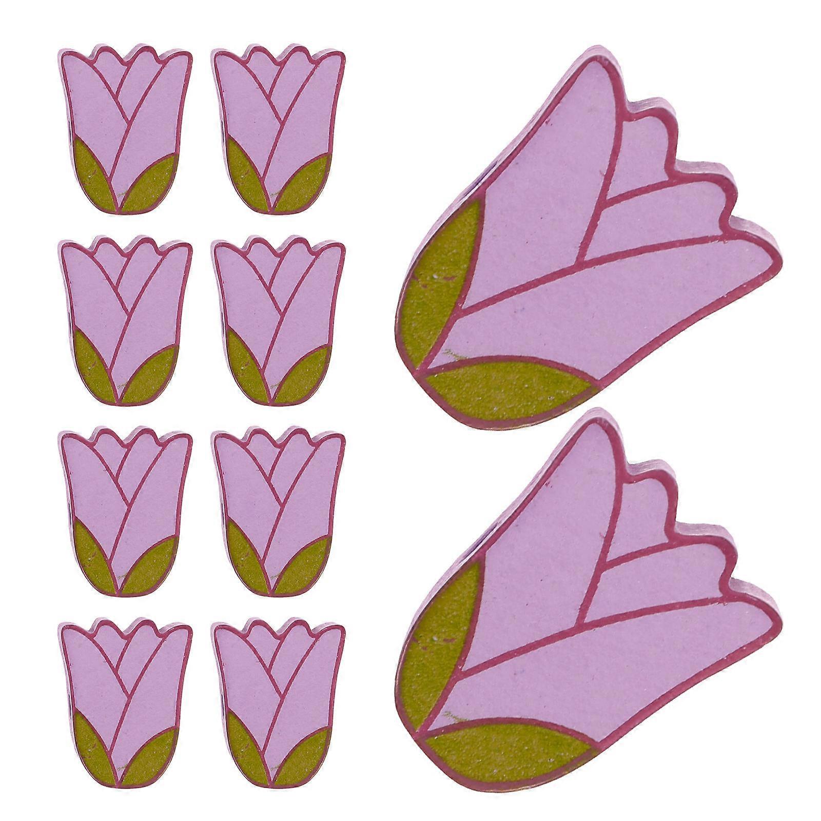 Small Wood Beads Tulip Shape Wooden Beads Diy Jewelry Making Accessories For Diy Enthusiasts 10Pcs