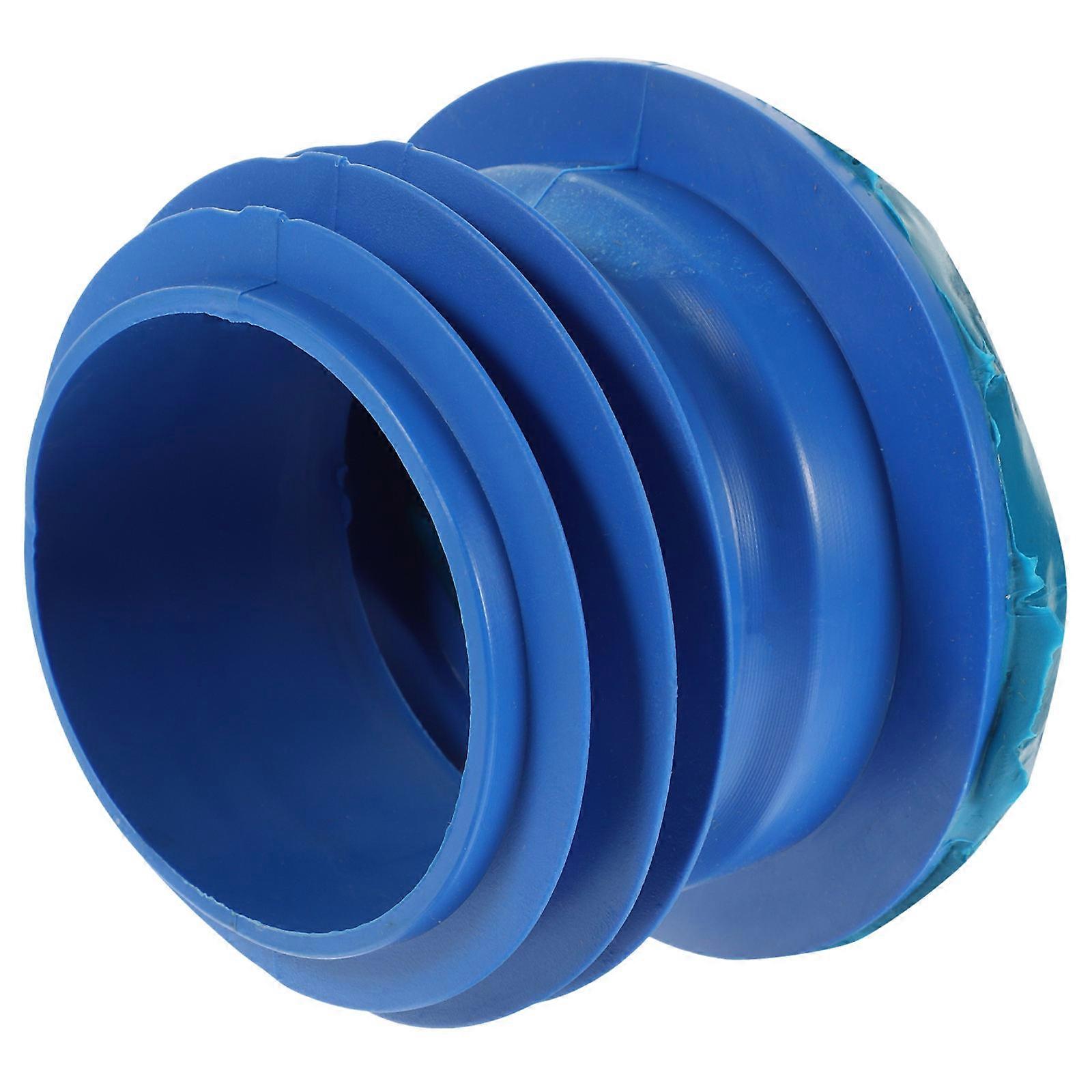 Toilet Bowl Seal Ring Silicone Sealing Gaps Prevent Backflow Circular Blue 1Pack