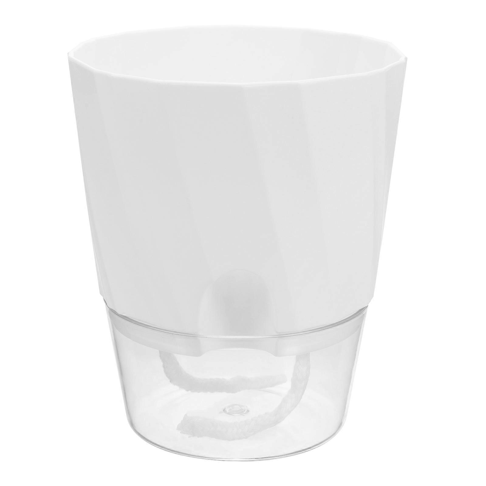 Self-watering Flower Pot Insert Automatic Watering System for Potted Plants Home Decoration White 14.00X12.00X12.00CM 1Pack