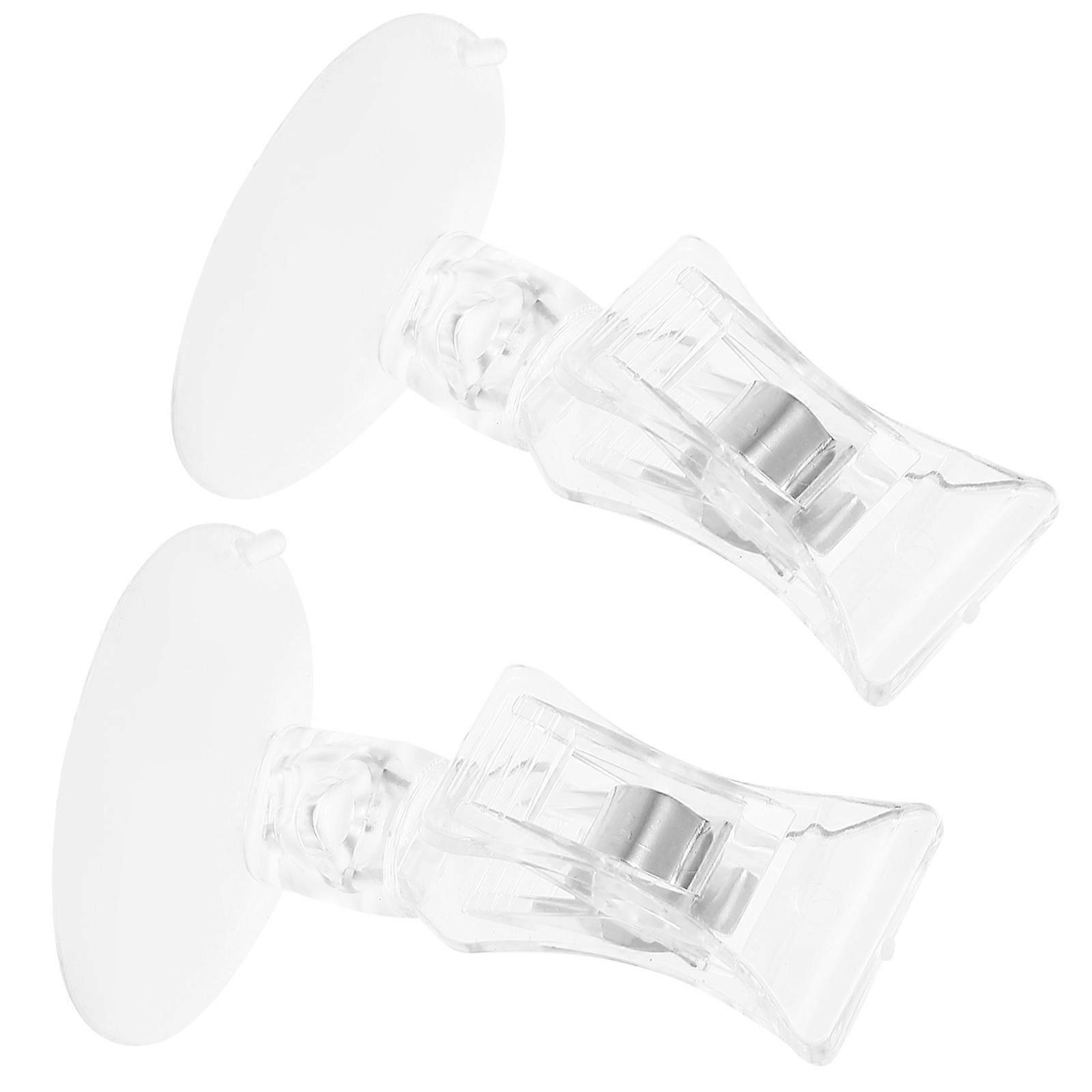 Seaweed Clip for Saltwater Fish Transparent Feeding Tool for Aquarium Feeding 2Pcs