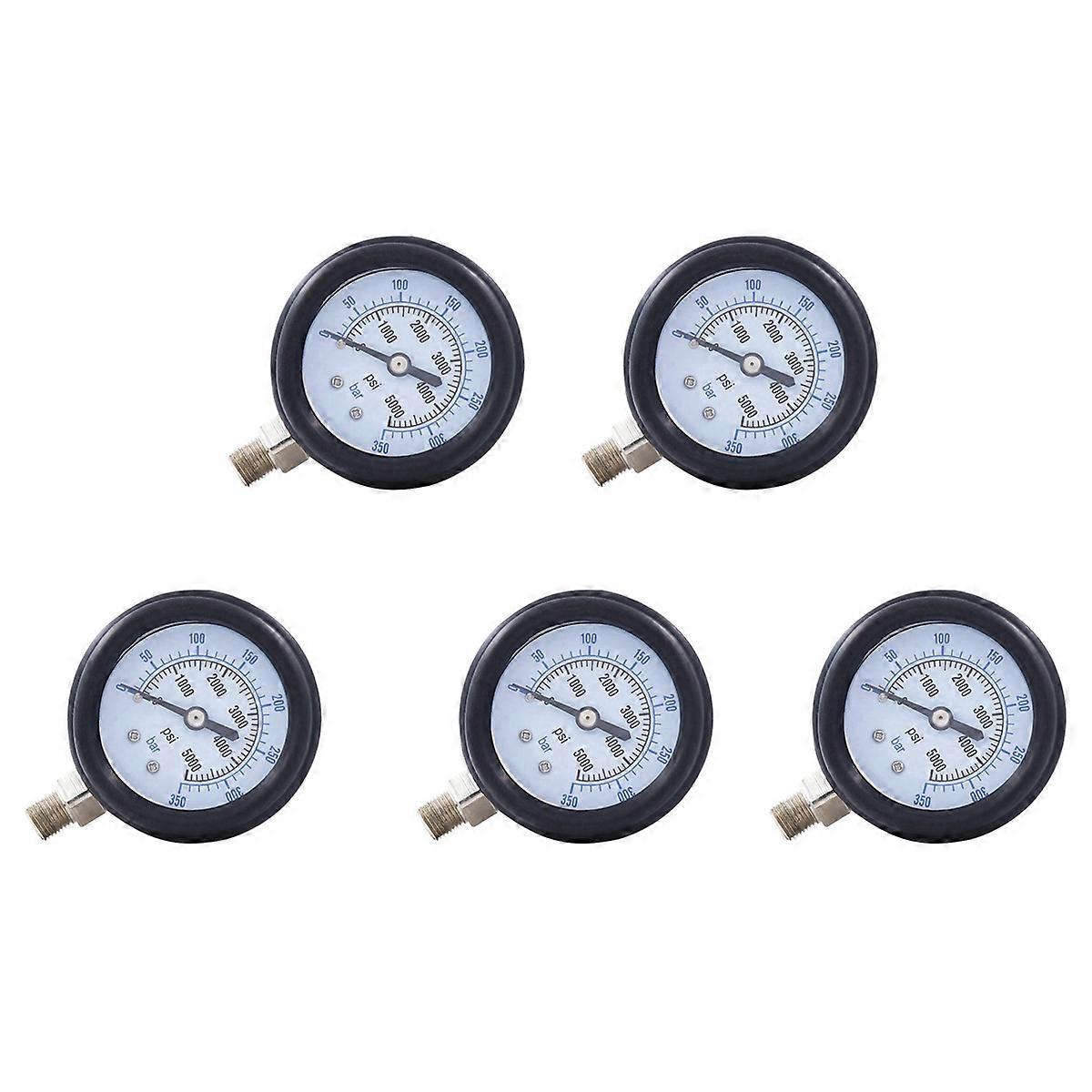 5X PCP Scuba Diving Air Vertical Manometer for Fill Station Double-Range 350Bar High Pressure Gauge