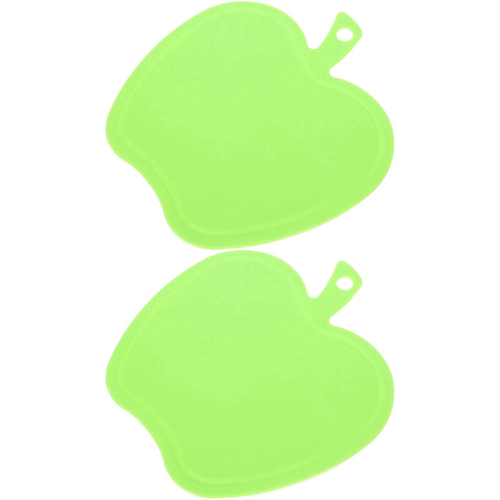 Cutting Boards for Kitchen Sturdy Plastic Apple Shape Chopping Board 26x25cm 2Pcs