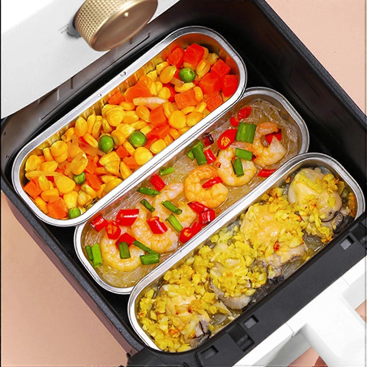5 pieces BBQ tin pans rectangular for takeaway Ref: 7783