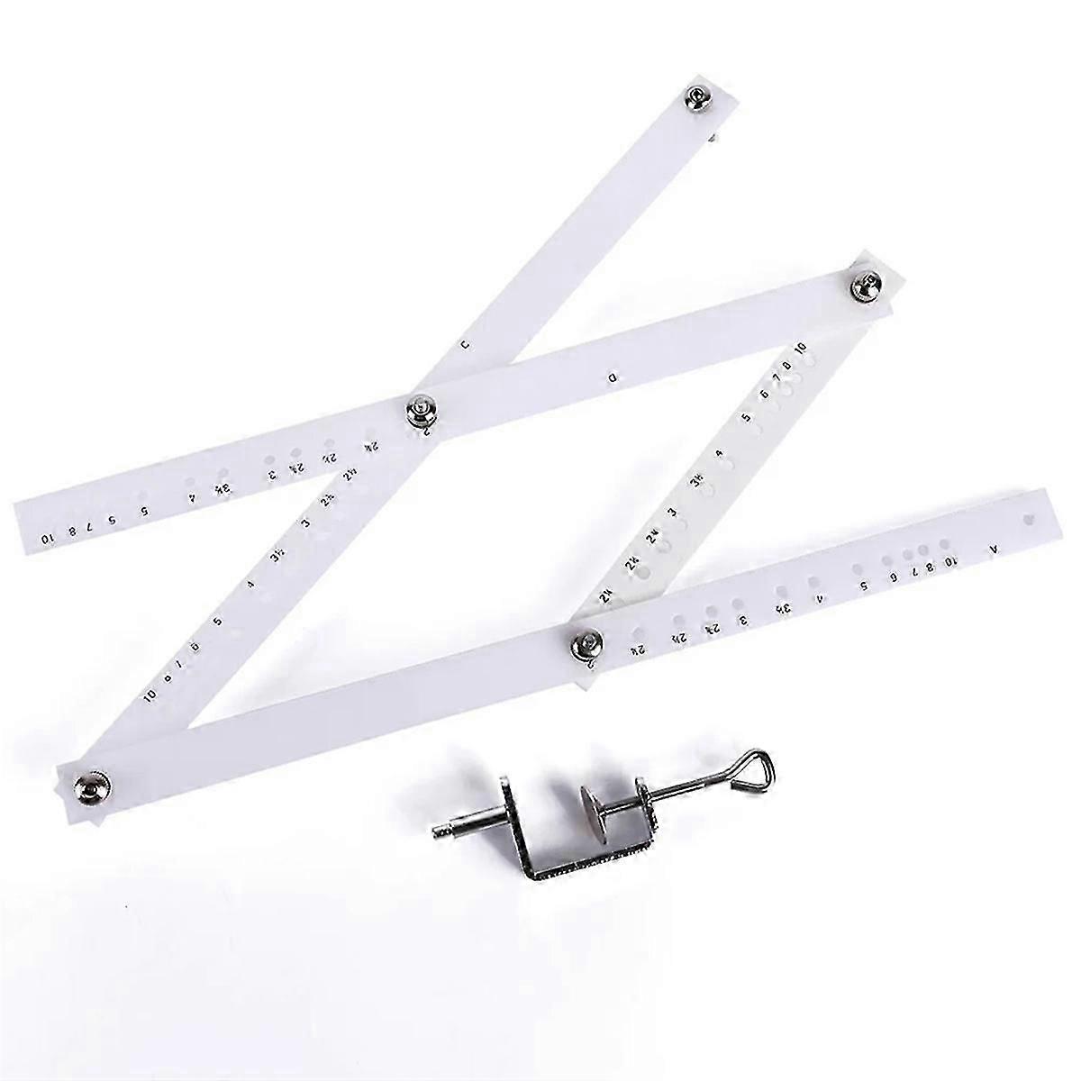 Adjustable Scale Pantograph Ruler for Artists - Folding Drawing Tool with Precision Grid, Office Use