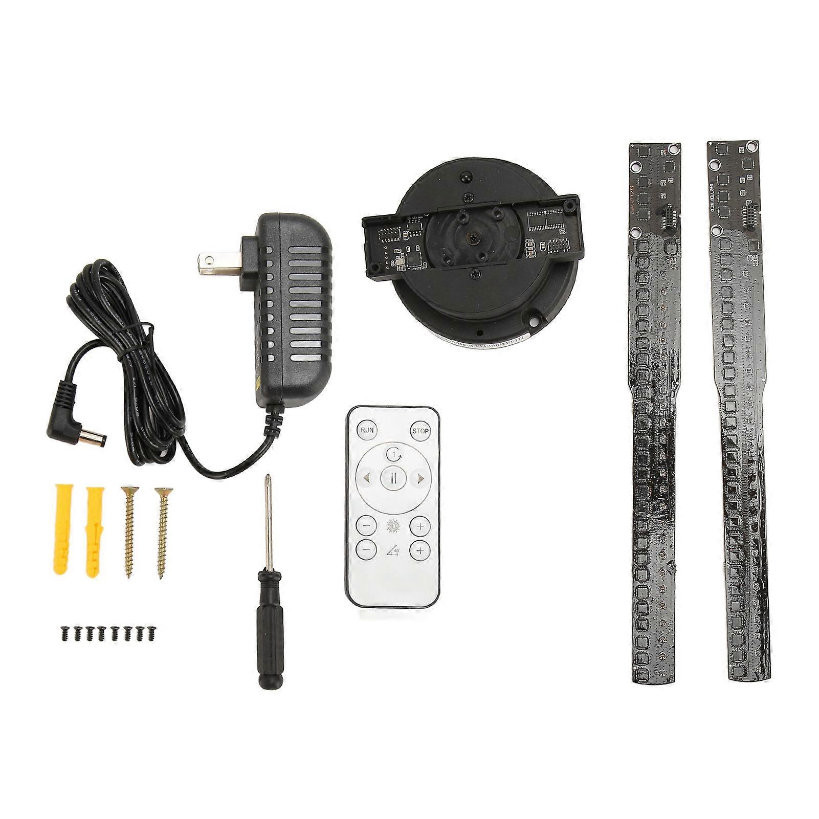3D Holographic Fan, 352 LEDs, 2000 x 704, Compatible with Mobile Apps and Computers, LED Holographic Advertising Display, US Plug 100-240V