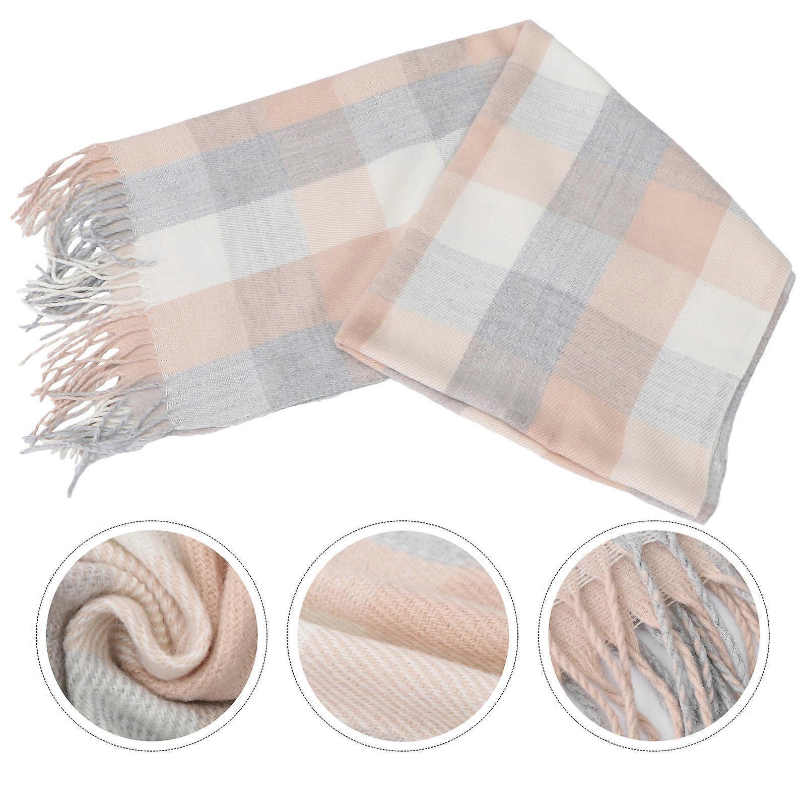 Here's a refined and customer friendly product description based on the title you provided:
**Women's Plaid Wrap Scarf – Cozy Knitted Cape Poncho