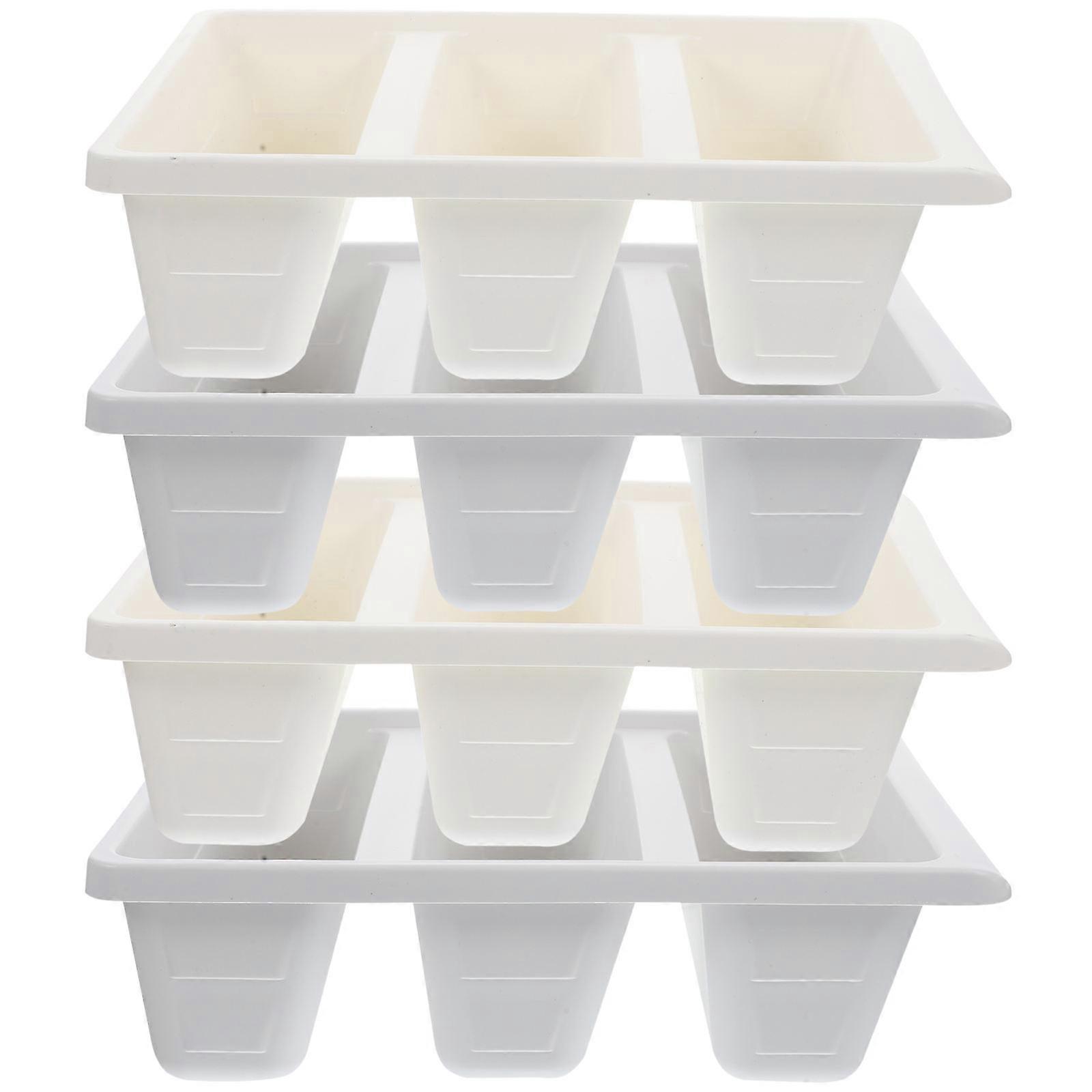Shoe Storage Trays Multifunctional Design Vertical Groove For Bedroom White 9x24x31.5cm