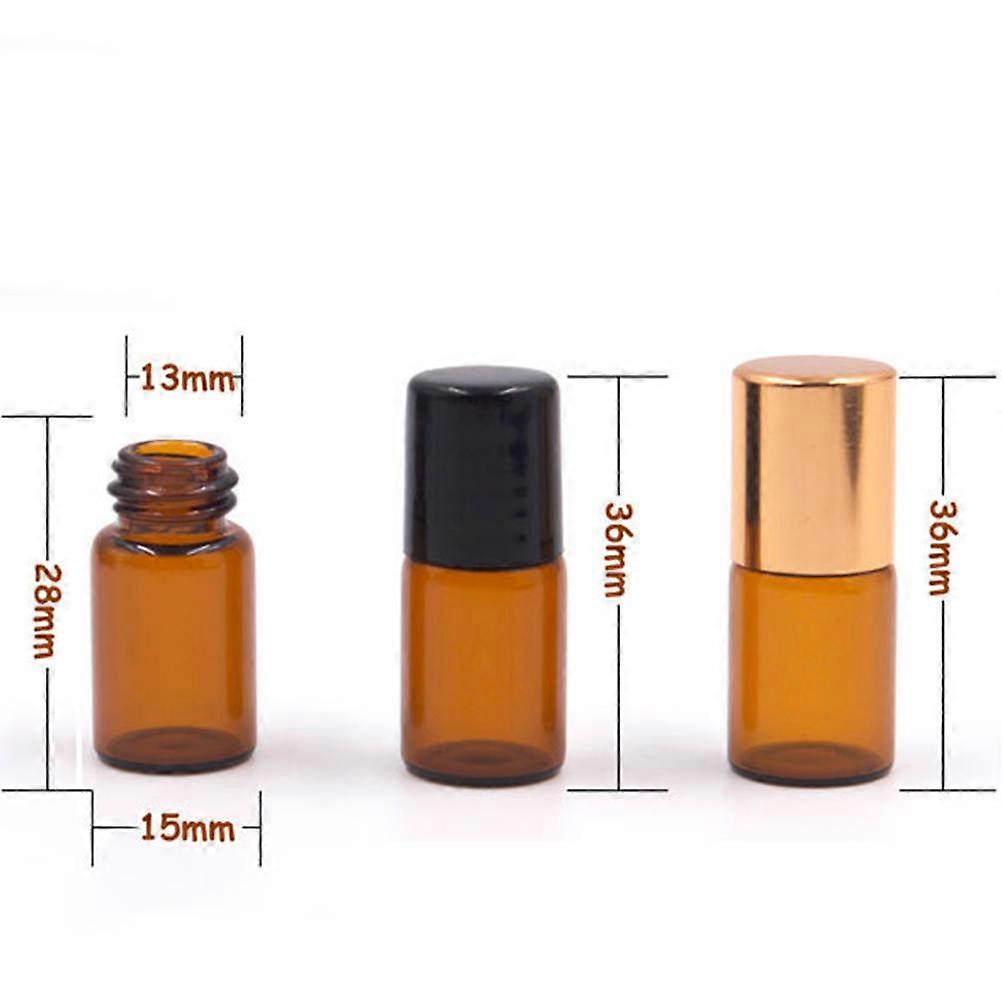 Dispensing Glass Bottles Essential Oil Storage Travel Liquid Containers Assorted Color 1ml Leak Prevention 6Pcs