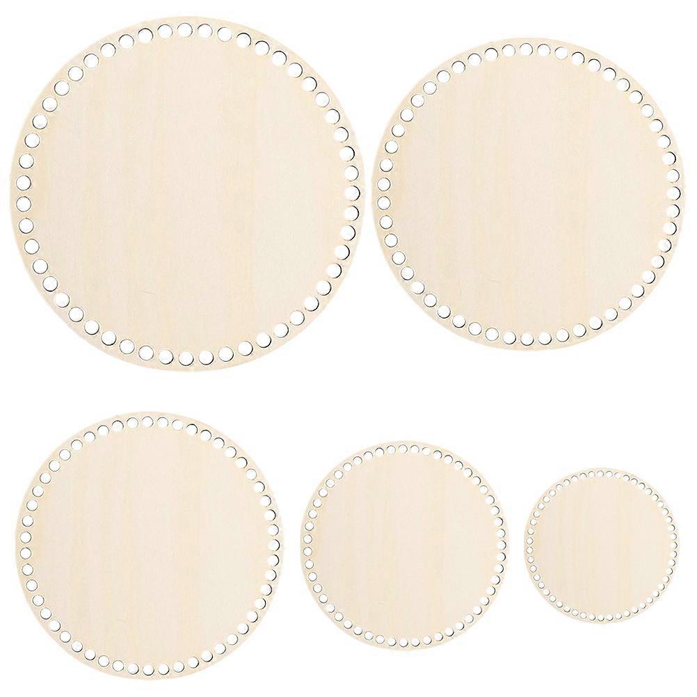 Round Bag Bottom Base Diy Knitting Bag Shaping Protect Bag Bottom Beige 30X30cm 5Pcs