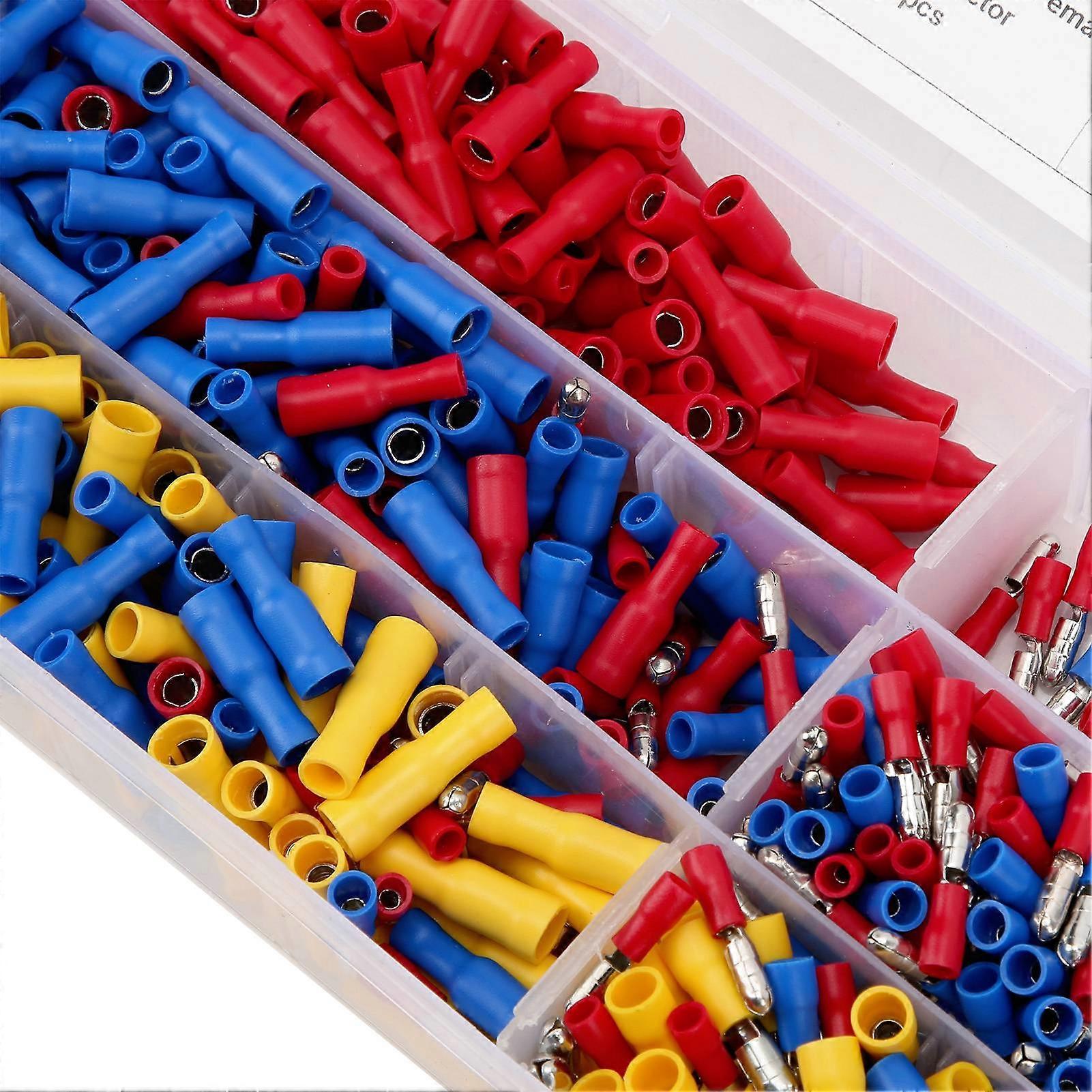 560PCS Cold Pressed Wiring Terminal Female and Male Electrical Connector Kit for Automobile Universal