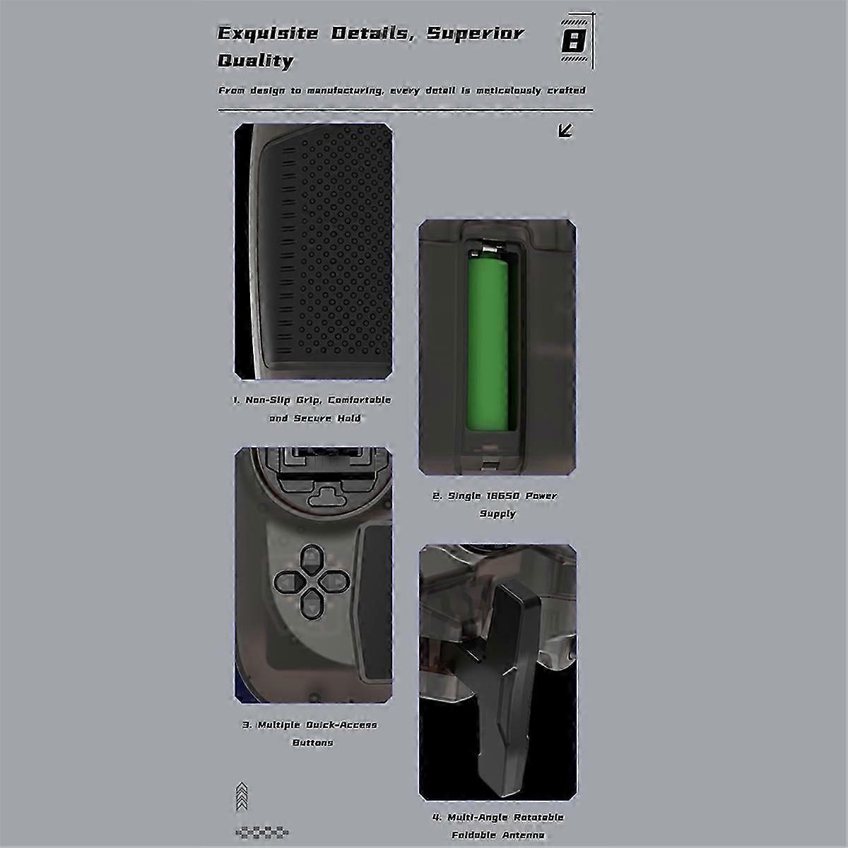 Smart Remote Controller TX Color Screen Transmitter Hall Sensor Gimbals ELRS 2.4G 100mW 12CH for FP