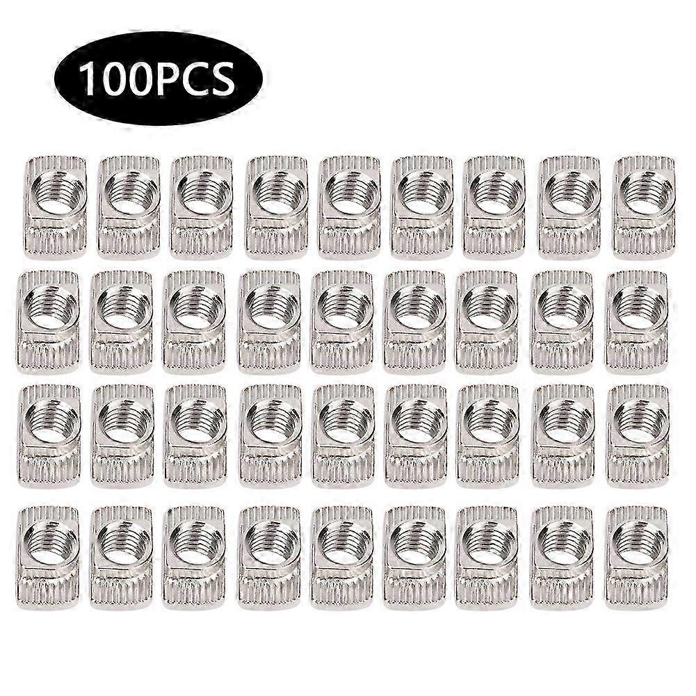 100pcs European Standard T Nut 45T M8 Threaded T Sliding Nut for Compatible Aluminum Profile