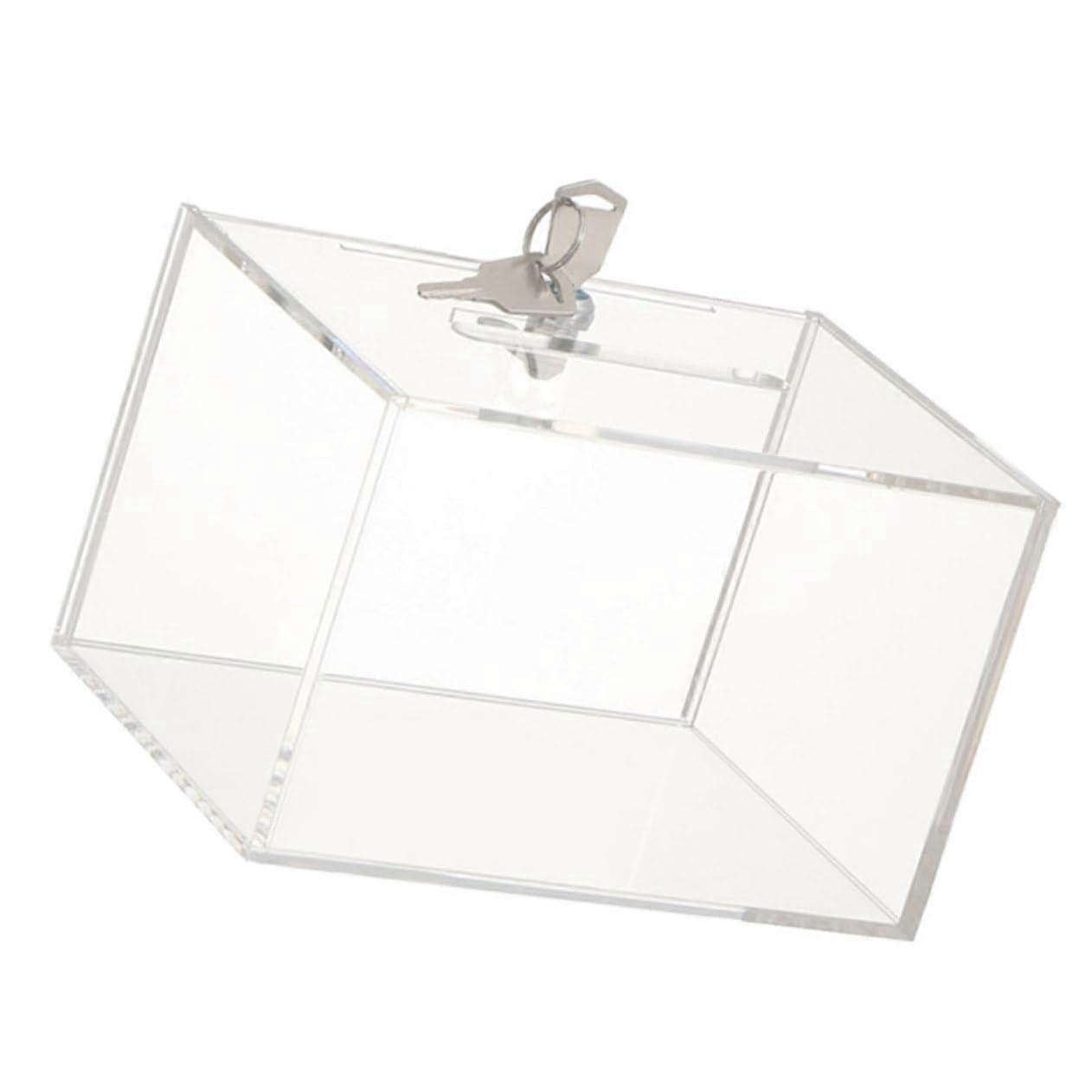 Box Transparent Card Box with Clear Window for Donation Ballot Post Boxes