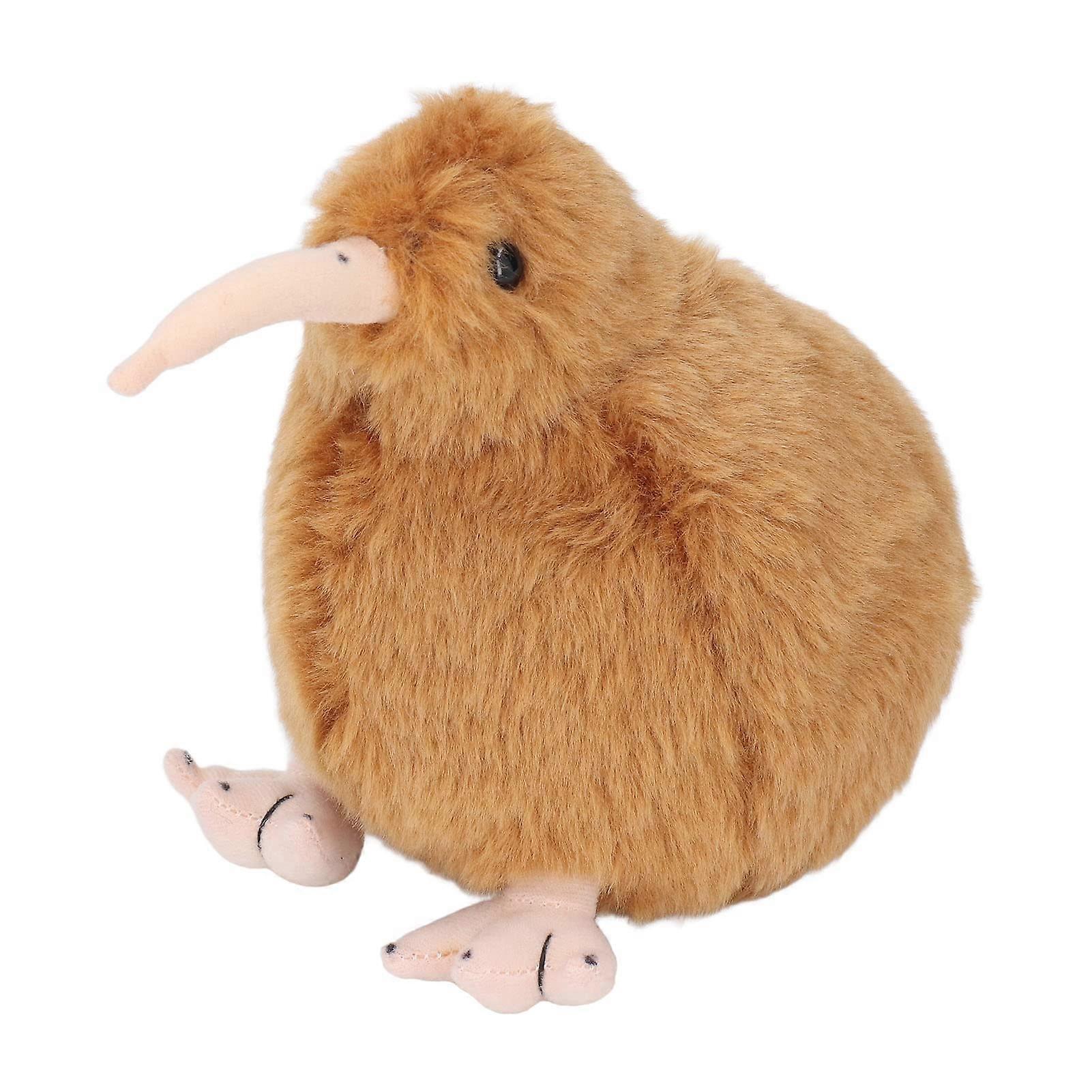 Bird Plush Toy 20 cm Stuffed Cuddly Interactive Toy for Children, Soft Standing Bird Doll in Bra Un Color