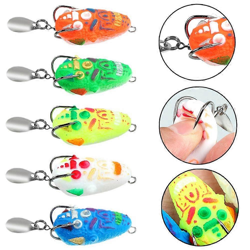 D(D)4cm$Thailand Wind Thunder Frog 4cm/4.7g Lure Sequin Double Hook Lure Thunder Frog Soft Bait Black Fish Bionic Soft Bait
