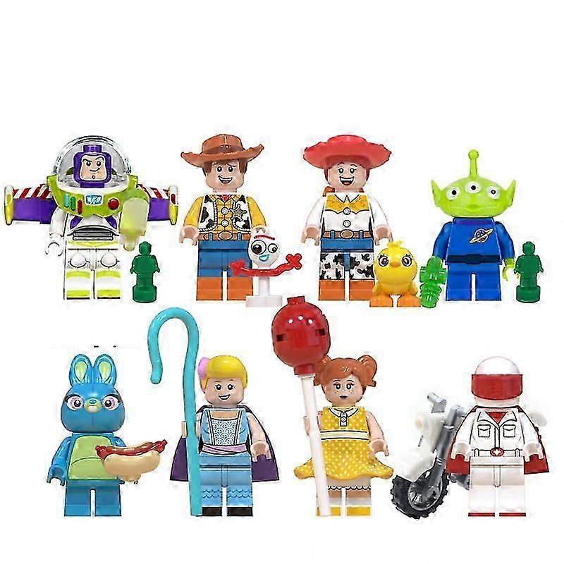 General Mobilization Woody Fork Buzz Lightyear Cabo Duke Tracy Shepherdess Building Block Toys 8PCS/Set