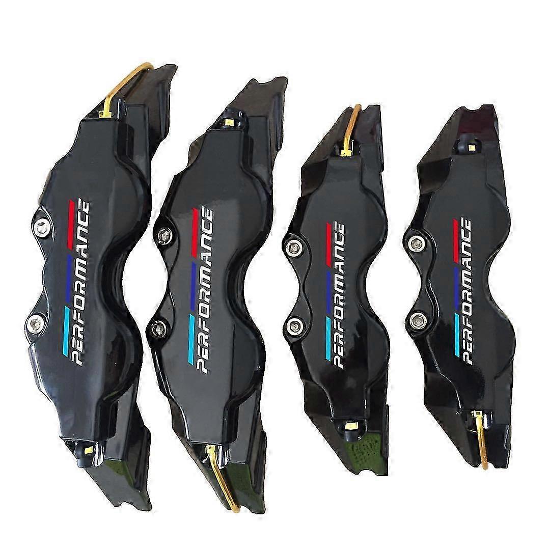 Αναβαθμίστε την BMW σας με 4pcs καθολικά πλαστικά καλύμματα δαγκάνας δισκόφρενων ABS &; αυτοκόλλητα λογότυπων επιδόσεων