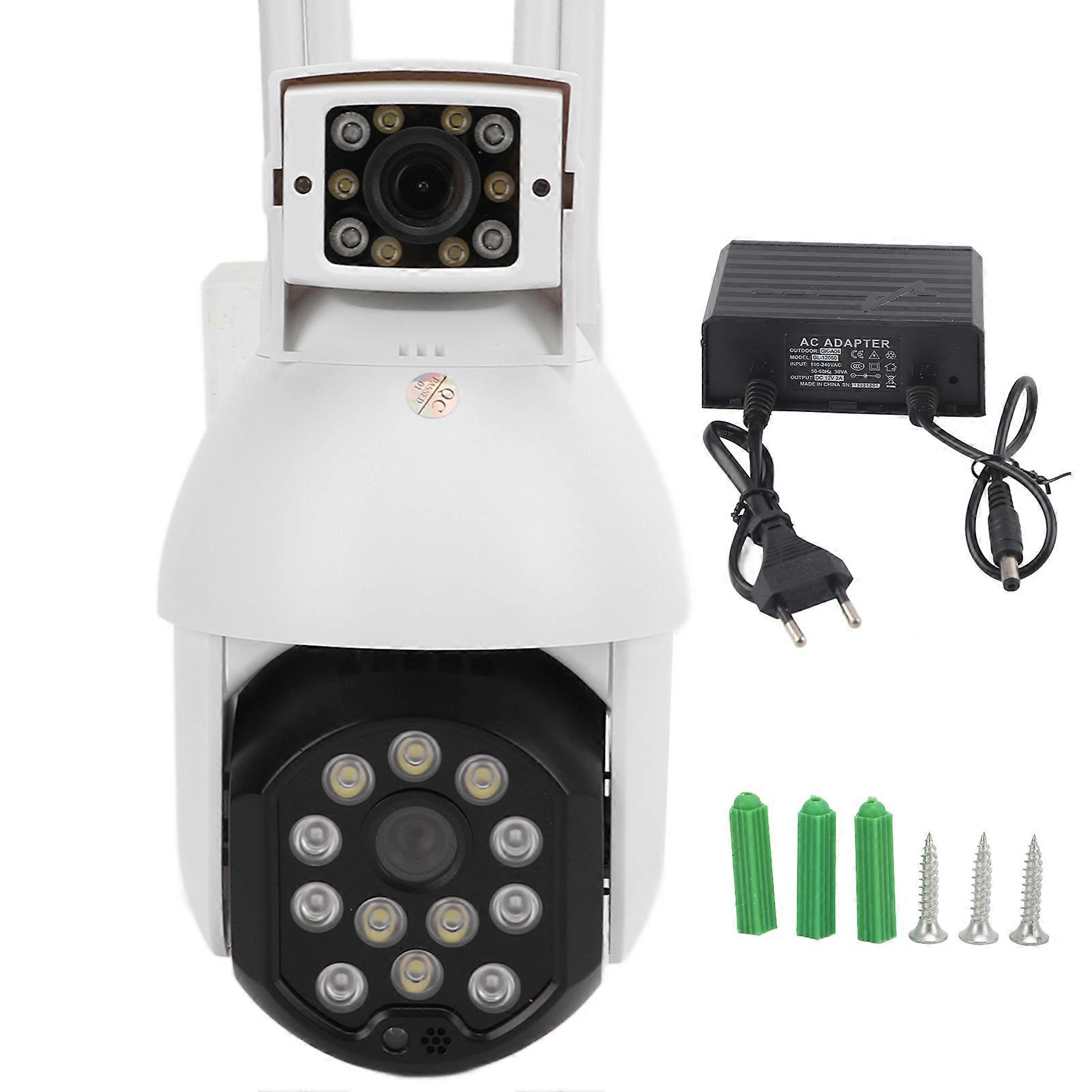 Intelligent WiFi HD Camera Dual Lens IP66 Waterproof IR Night View APP Remote Monitoring Dome