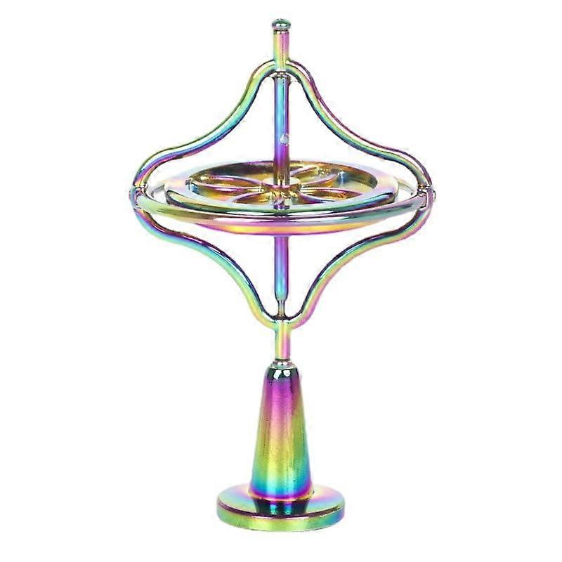 Gyroscope Toy, Stress Relief Spinner, Colourful Metal AntiGravity Gyroscope