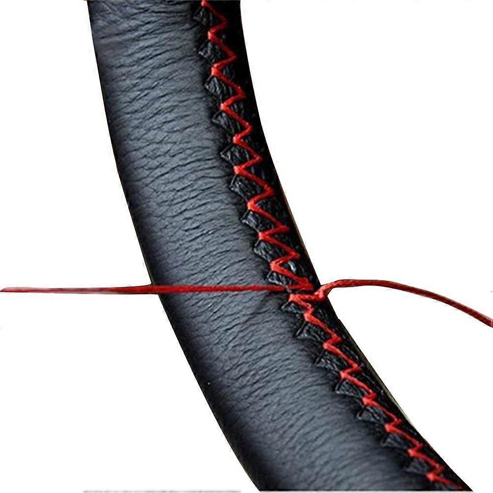 1 pcs soft leather steering wheel cover with stitching