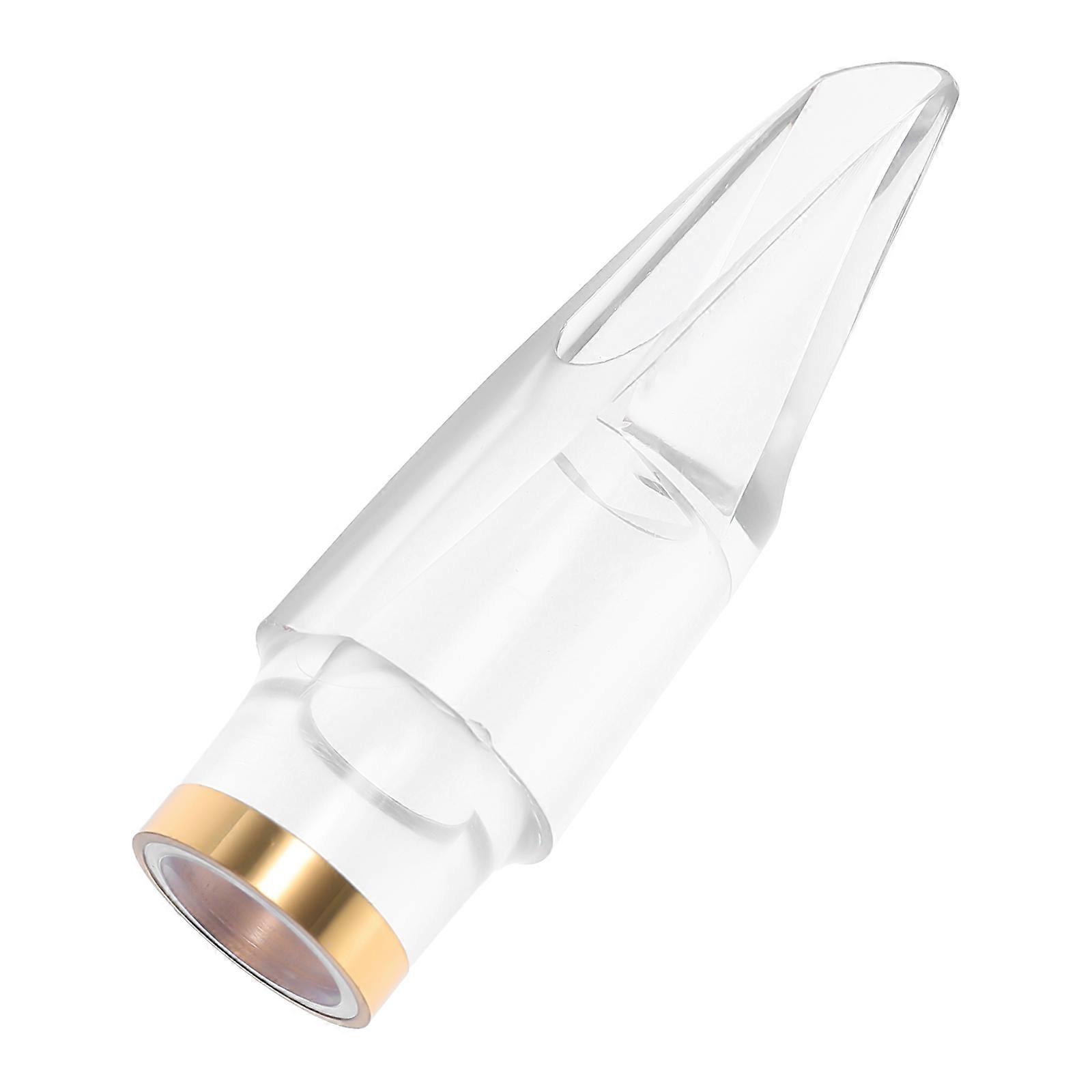 Sax Mouthpiece Kit Alto Saxophone Head for Beginners White 9.1x3x3cm Easy Blowing 1Pcs