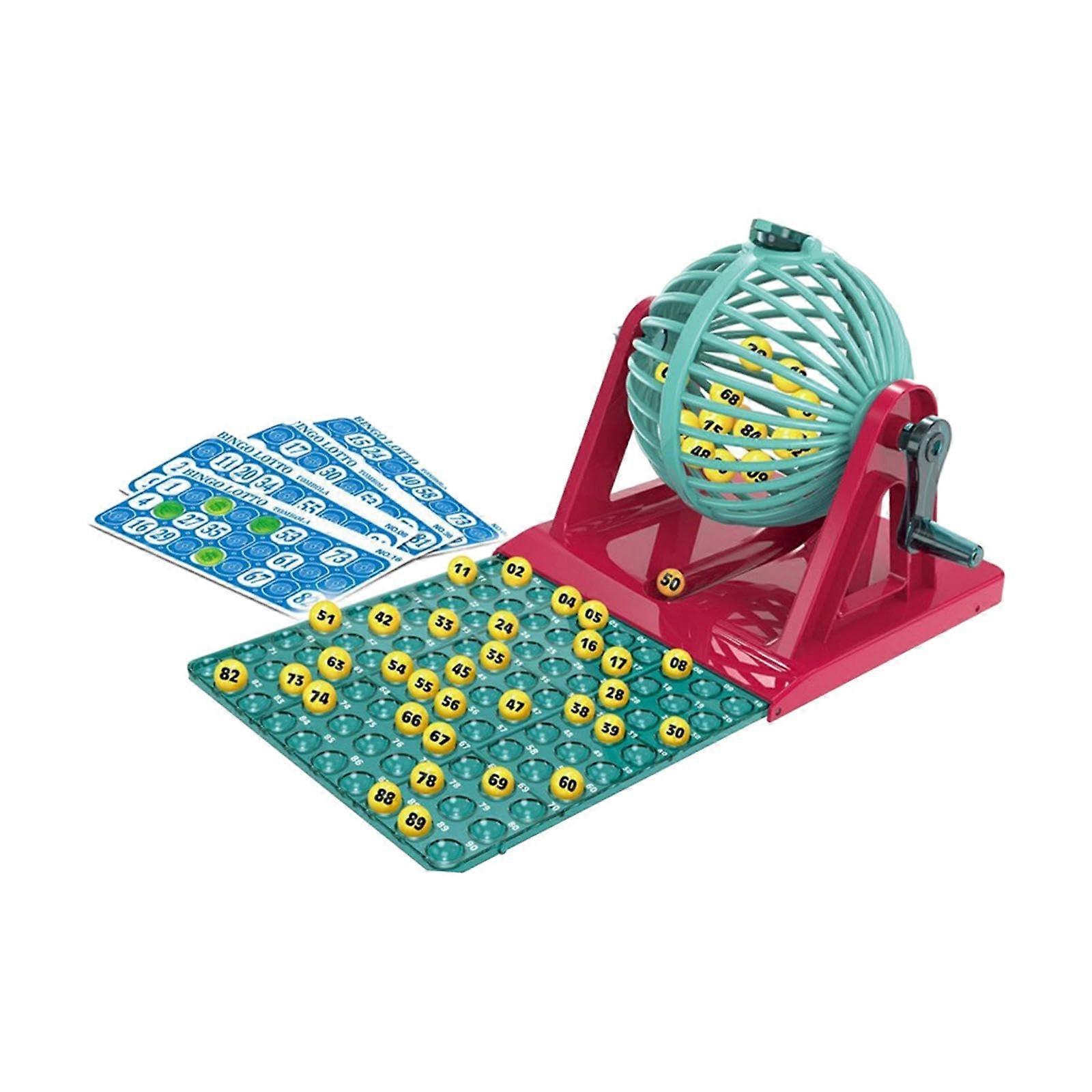 Bingo game set, family board games, portable educational bingo machine, toy bingo set for parties, home, vacation, bar, family.
