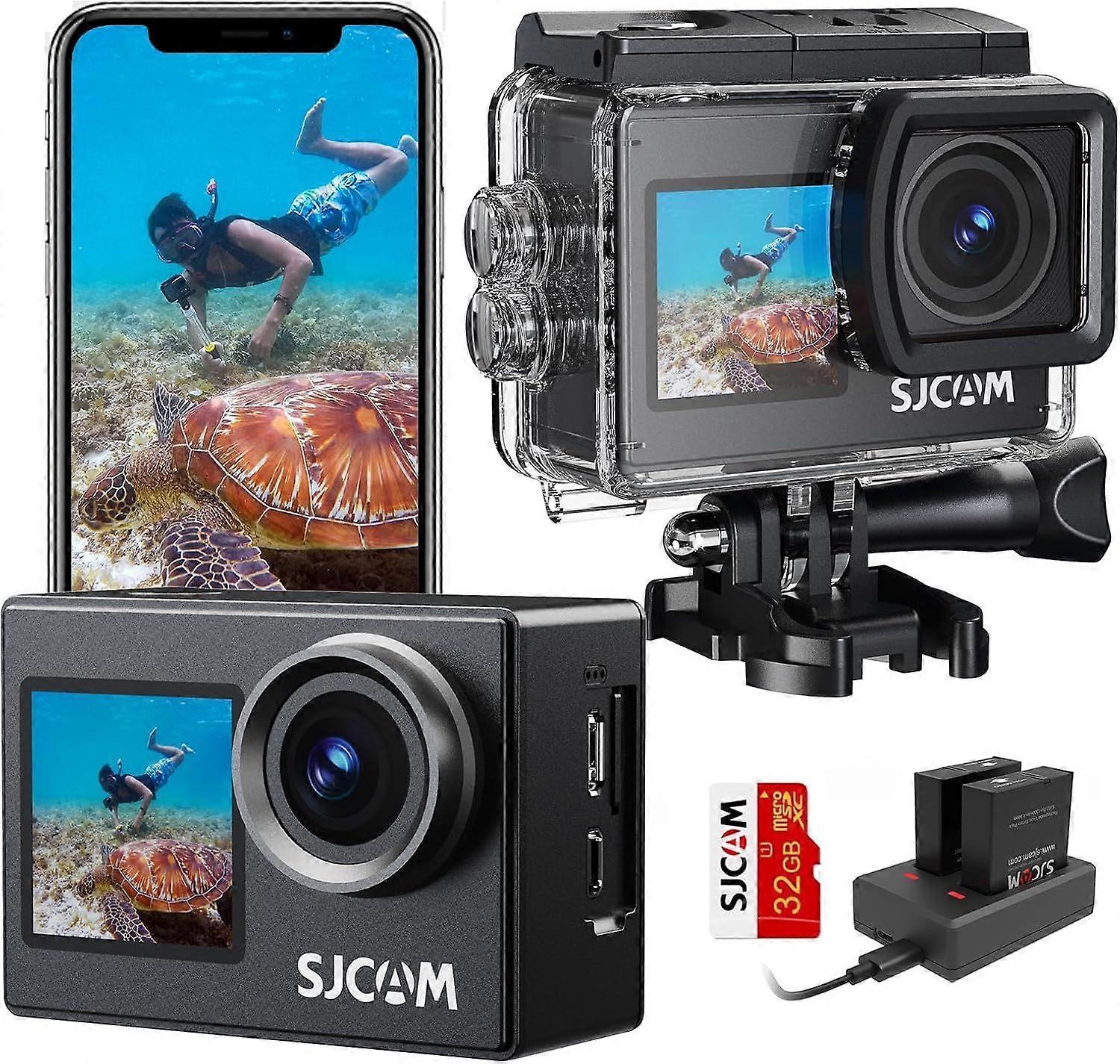 2025 Τελευταίο μοντέλο 4K αδιάβροχη κάμερα Υποβρύχια κάμερα Κάμερα δράσης με αναπνευστήρα Dual Scr