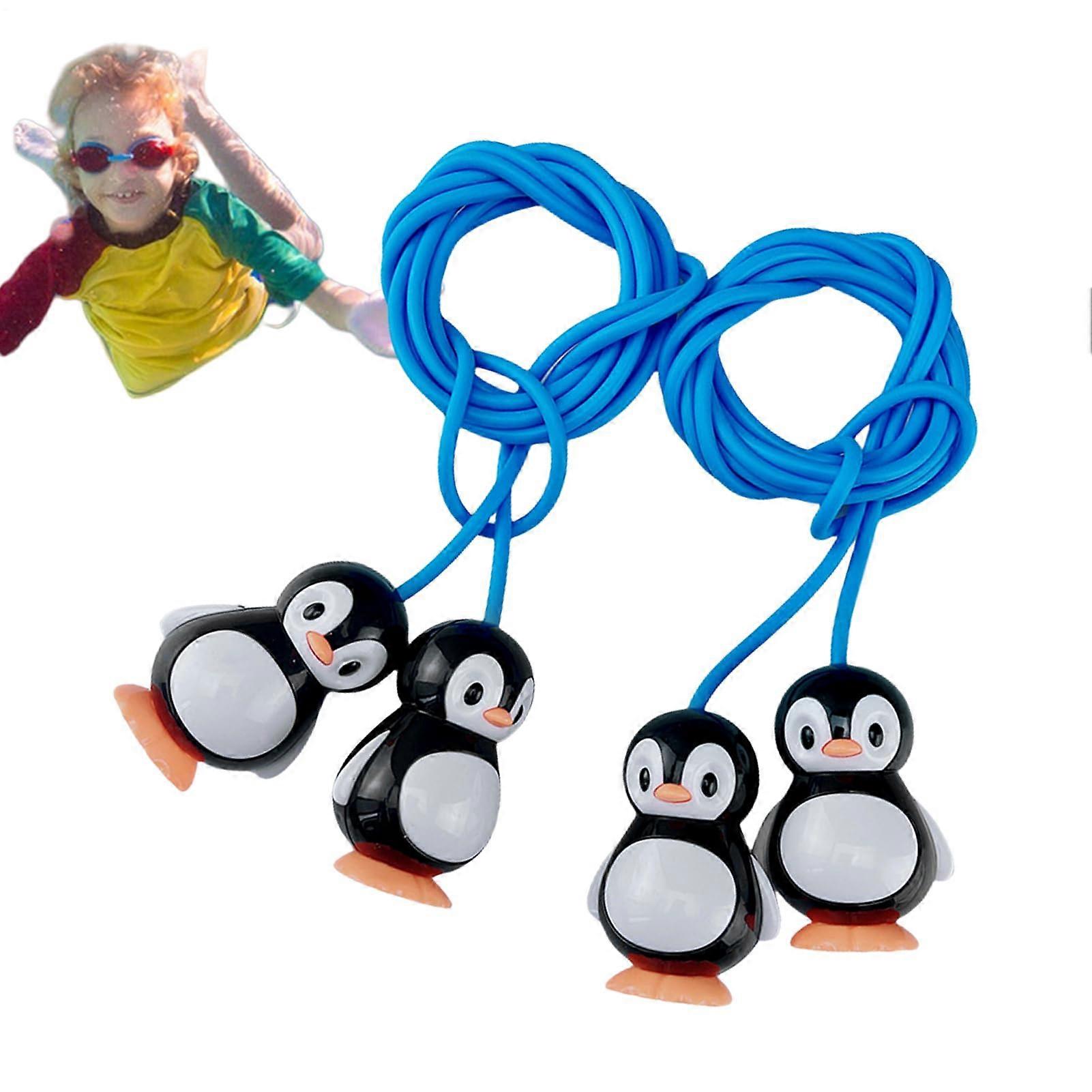 AnimalThemed Dive Toys for Pool, PVC Elastic 2Piece Set for Swim Training