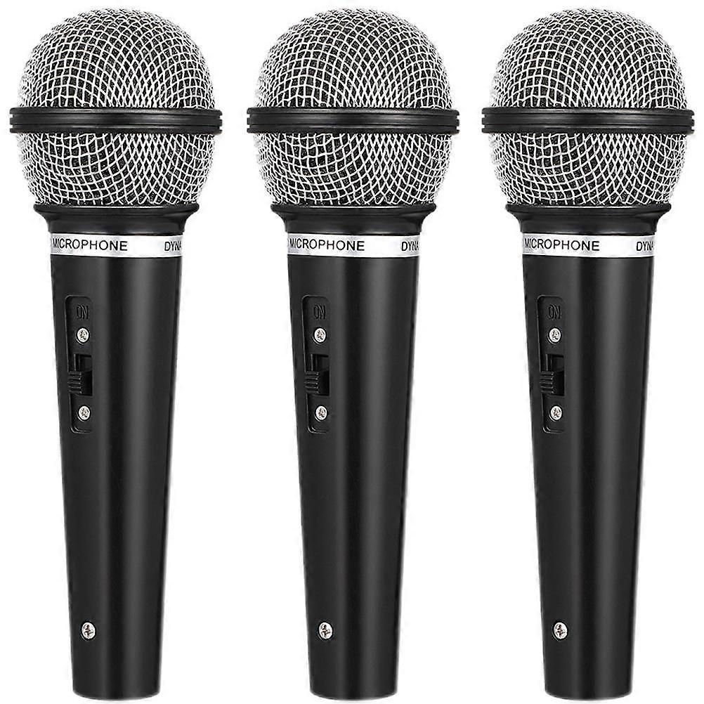 3pcs Microphone Props for Speech Practice, Karaoke Fun, Parties & Birthdays for Boys