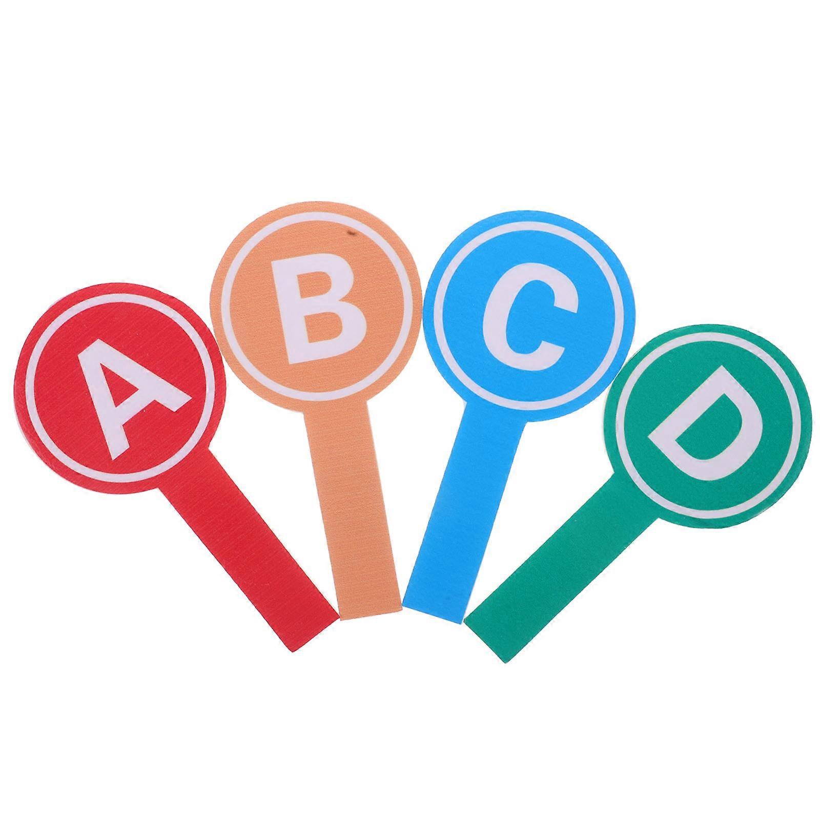 Reusable Voting Paddles 4Pcs Assorted Color Foam Reusability for Decor