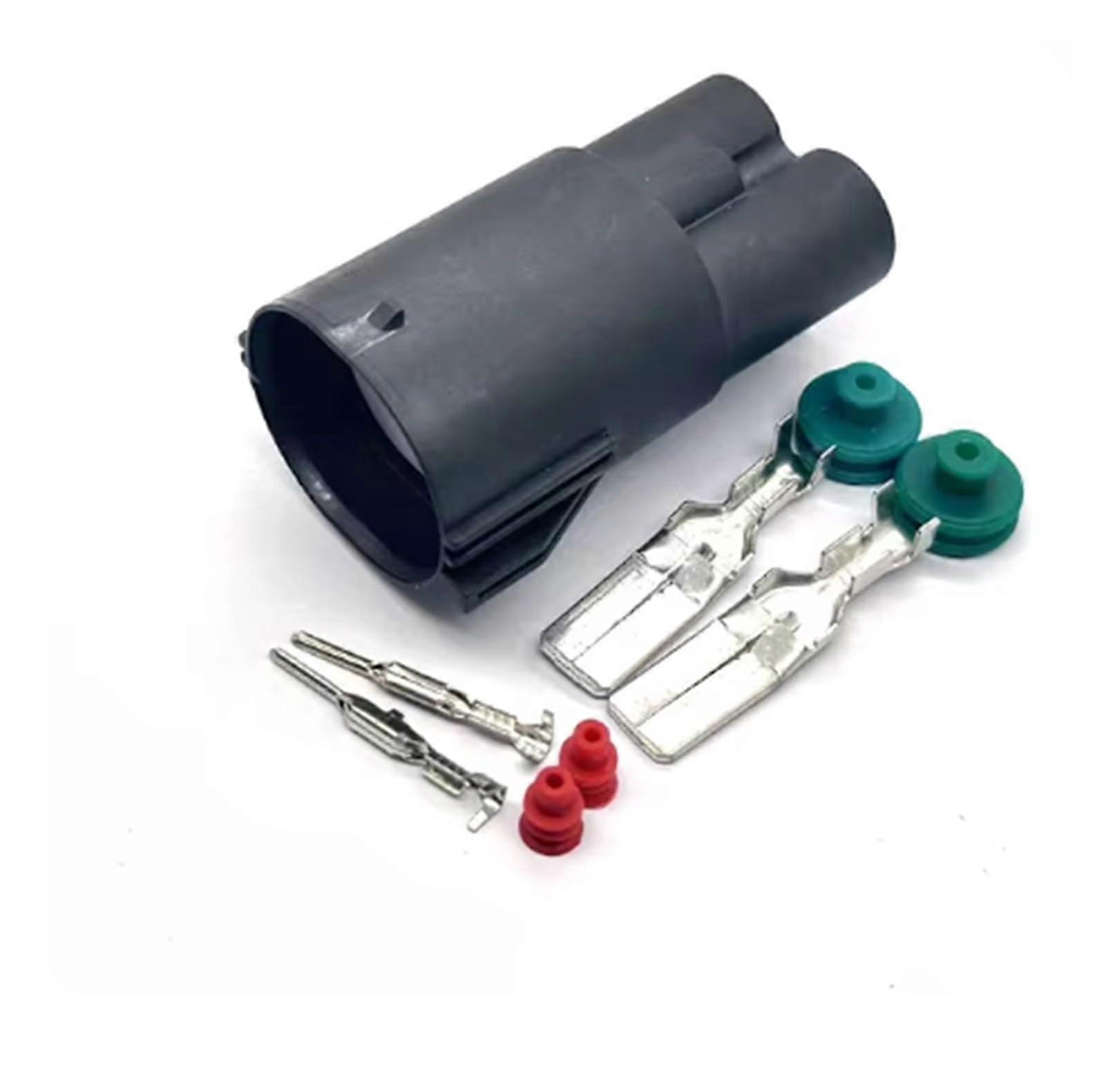 4 Pin Auto High Power Waterproof Radiator Fan Connector, 7282-8598-30 and 7282-8497-90, Dark Grey, 1 Set