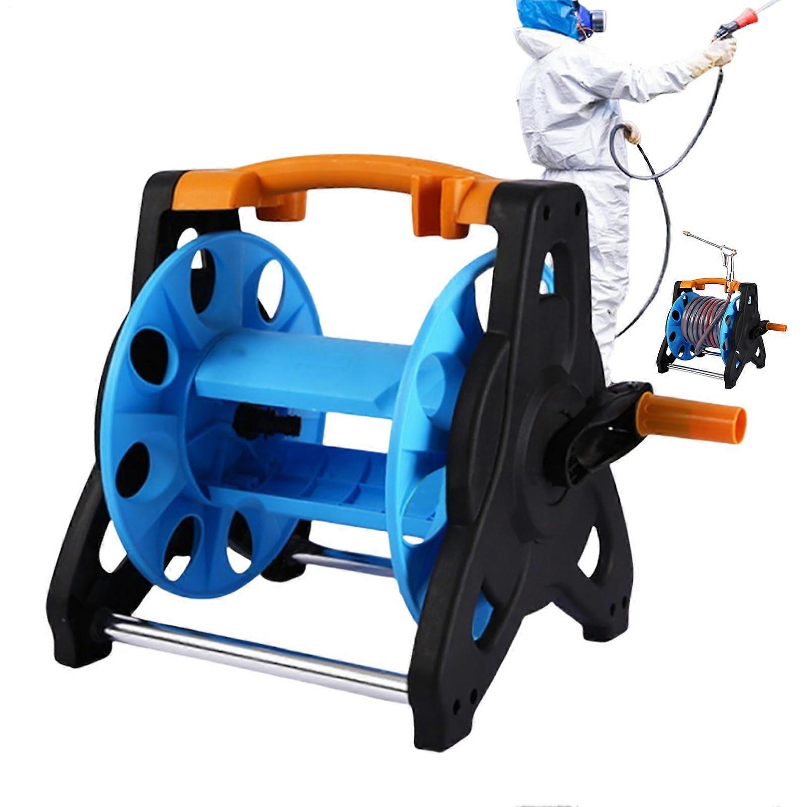 Garden Hose Reel - Large Hose Management Winder with Wheels for Easy Outdoor Watering, Soft Color Design for Garden, Park, and Farm