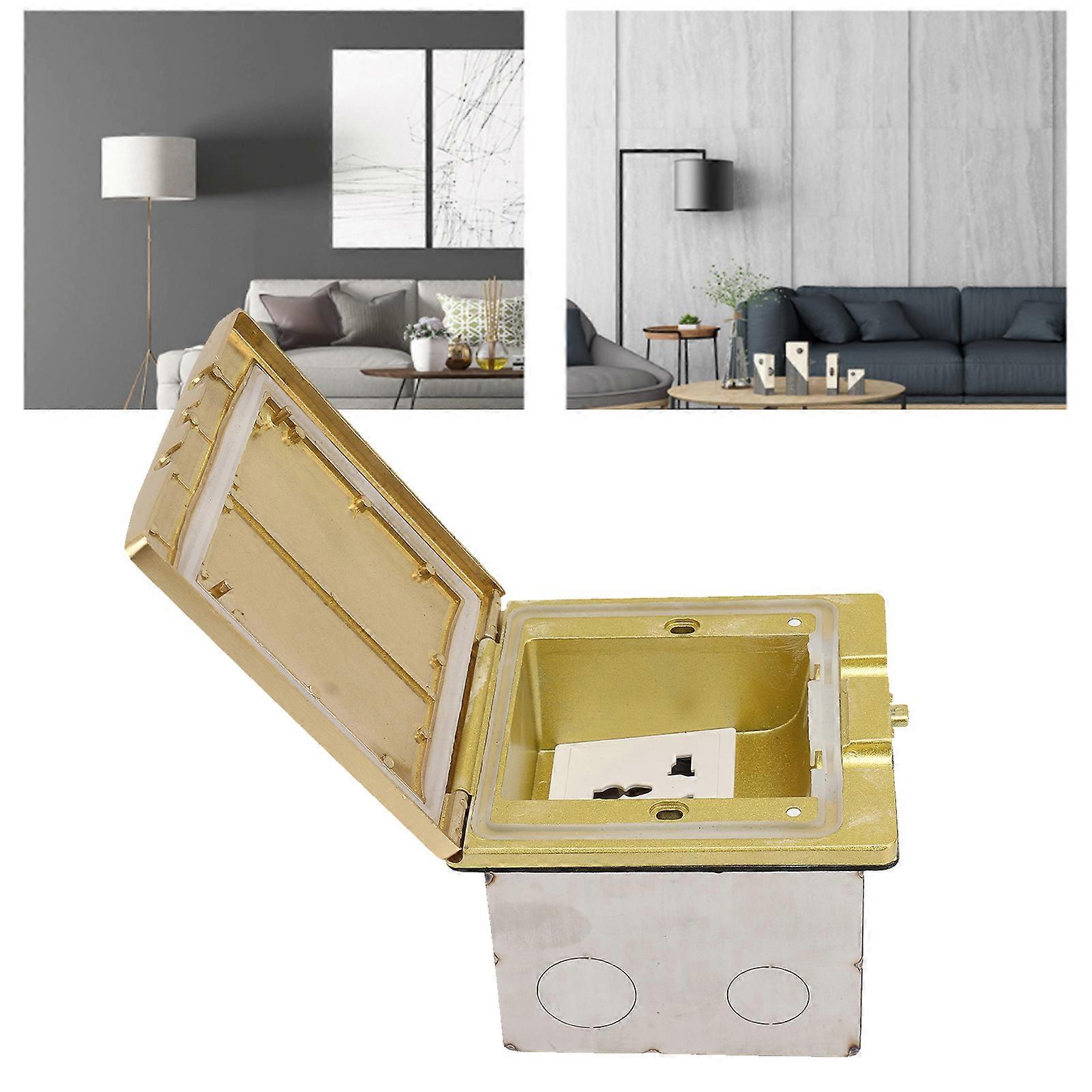 Concealed Floor Socket Brass Space Saving Flame Retardant Heat Resistant Universal Socket 250V