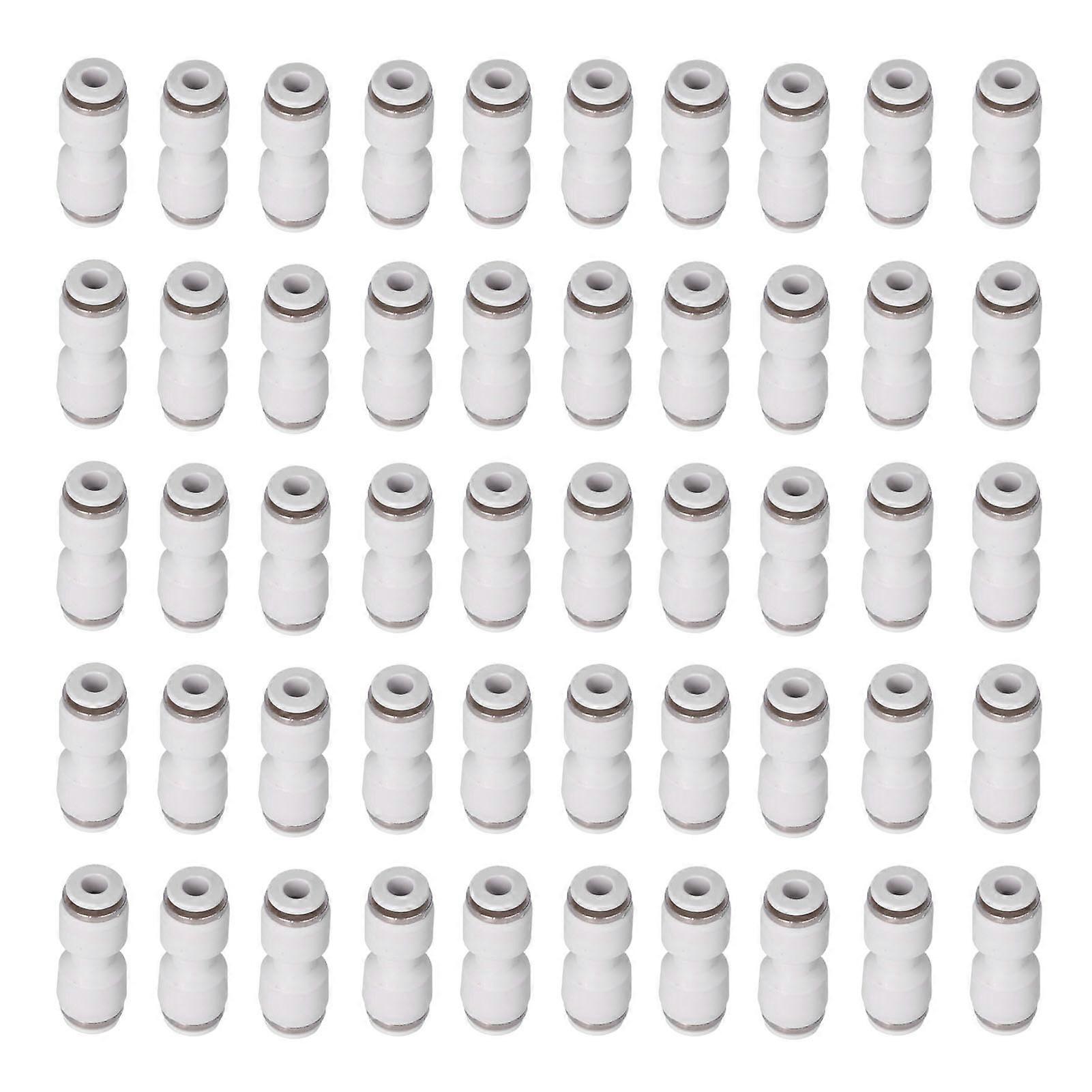 Pneumatic Fitting Tube Connector Straight Push to Connect Fittings Connects Pipe Tubes(PU4(50pcs) )