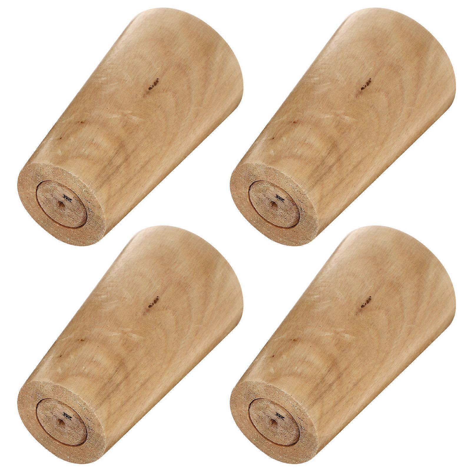 White Synthetic Furniture Feet for Chairs and Cabinets with Elegant Design and Floor Protection 4 Pieces