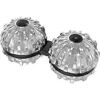 One-piece massage gyro ball, fingertip decompression gyro, hand exercise ball for children and adults (Silver Sea Flowers)