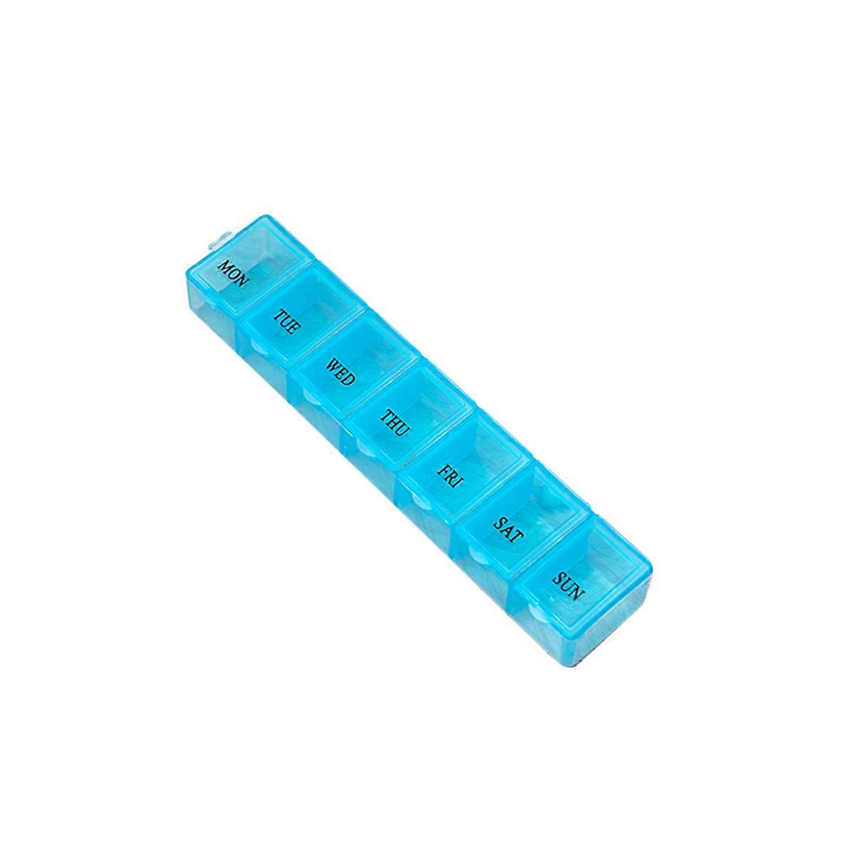 Daily Pill Case Non-Toxic Medication Storage Organizer for Elderly Families Transparent Color 1Pack