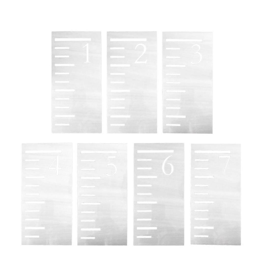 Height Measuring Stencil Kids Height Growth Chart Reusable Kids Height Measuring Ruler Template For Child Room Decoration 7Pcs