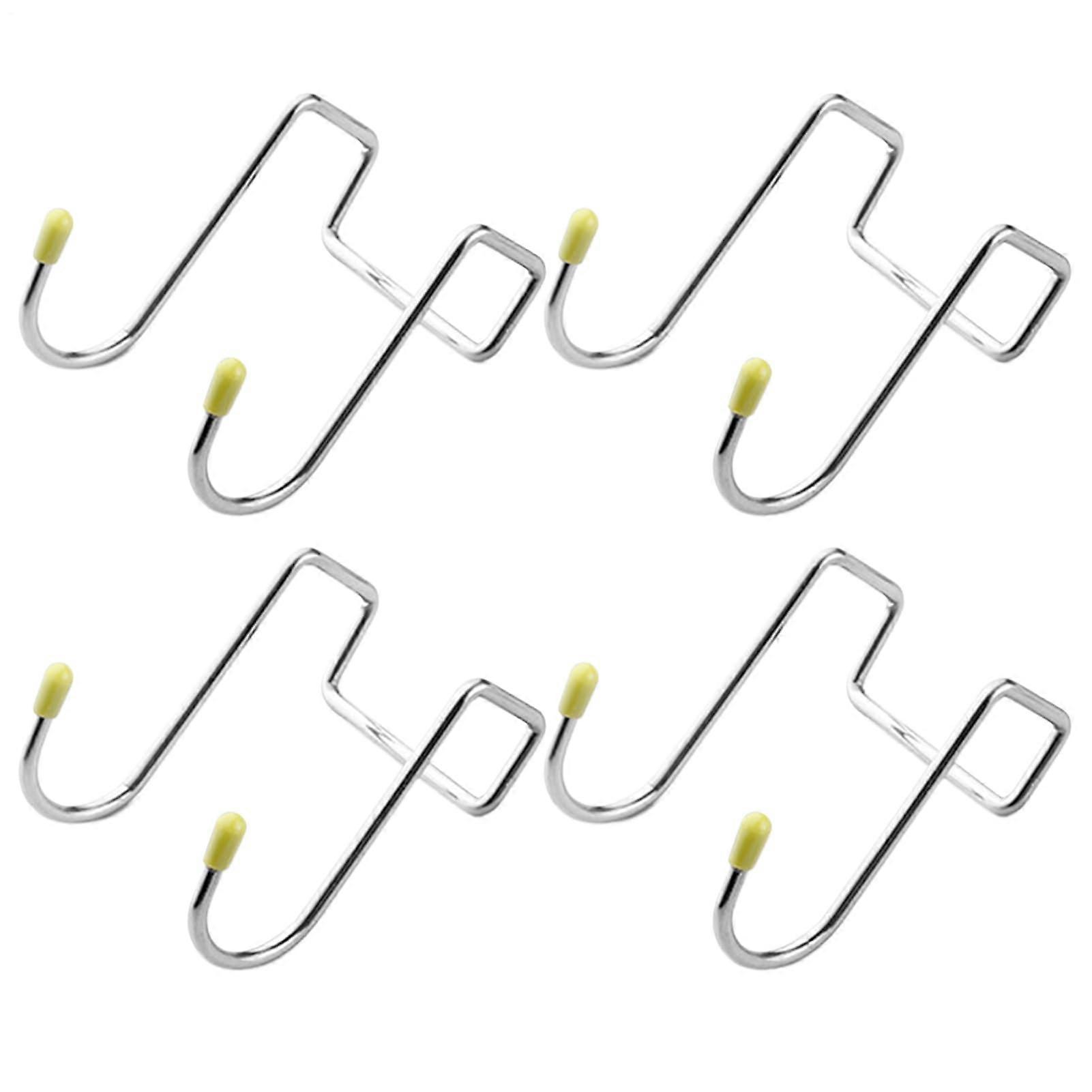 Stainless Steel S-Hooks 201, 4 Pack Multi-Purpose Wall Hooks for Bathroom and Kitchen, Small Hooks for Cabinets and Tight Spaces