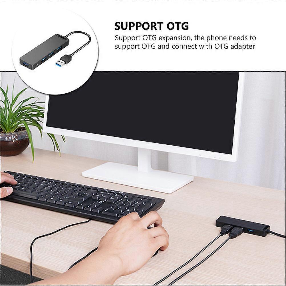 Usb Hubs 0.5m Abs Material Rectangular Style Usb 2.0 External Cable Power Supply 1Set