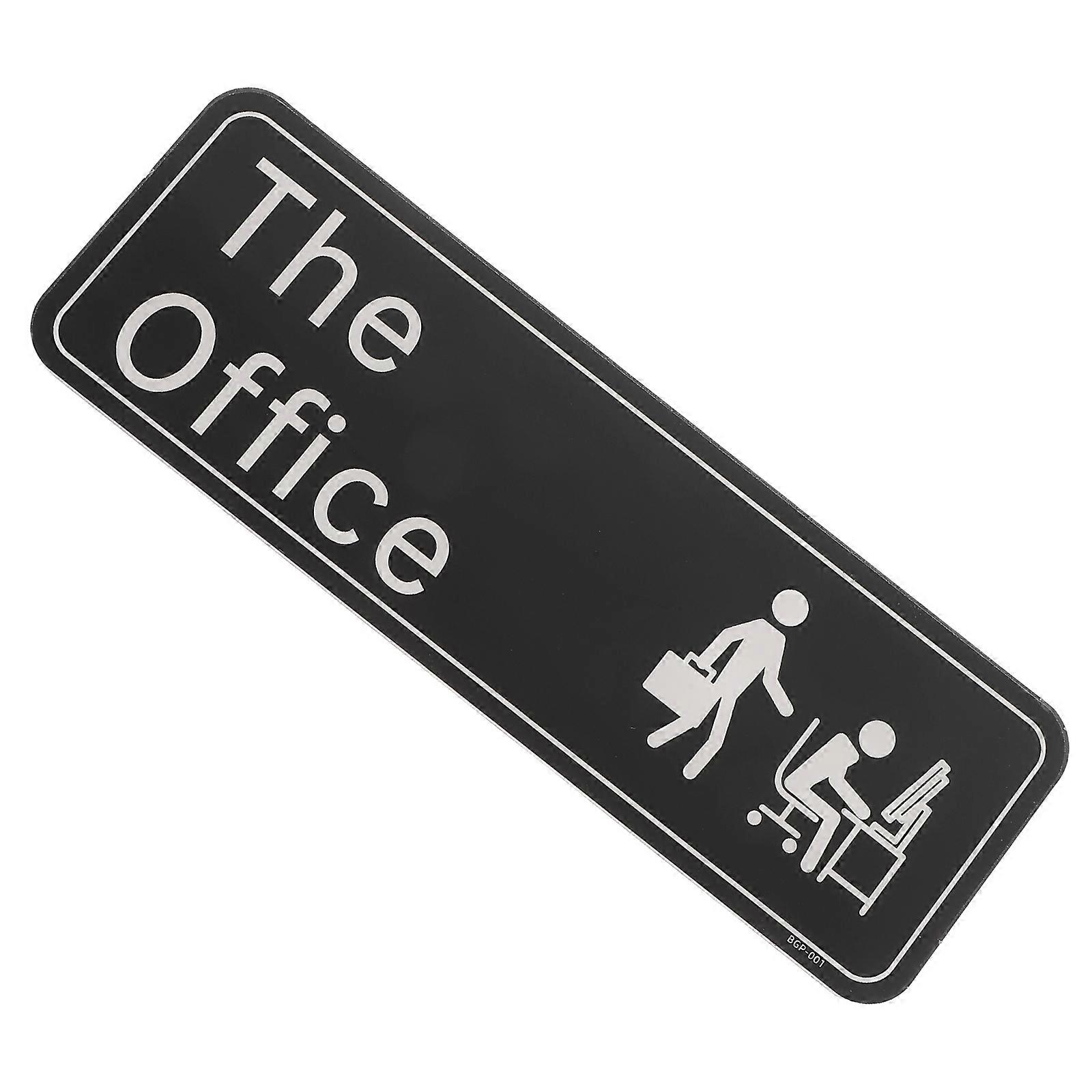 Acrylic Office Sign with Black Color for Decoration and Easy Installation Simple Style Door .87 x 2.95 inches