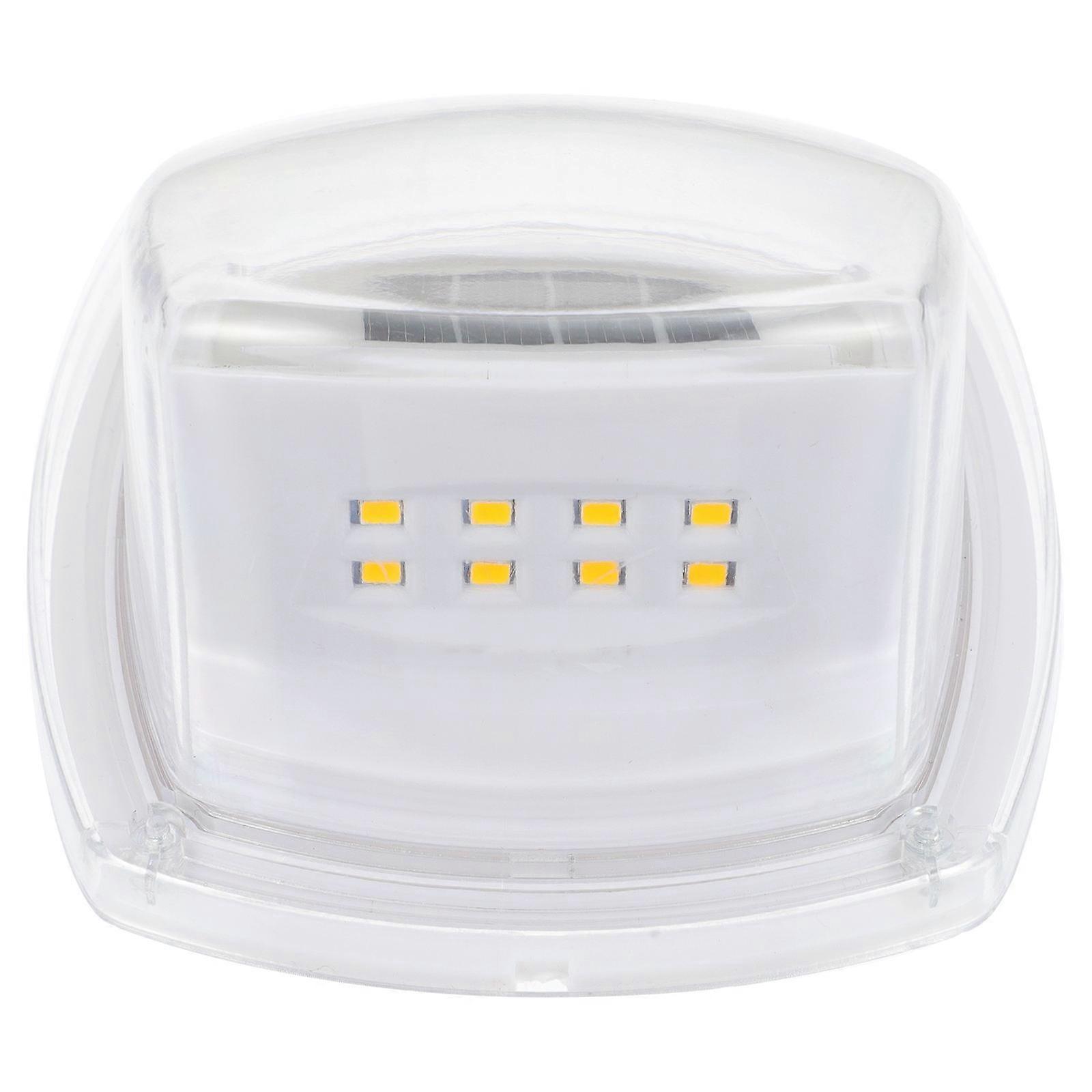 Solar Wall Light Waterproof for Outdoor Garden 8-LED White ABS Shell