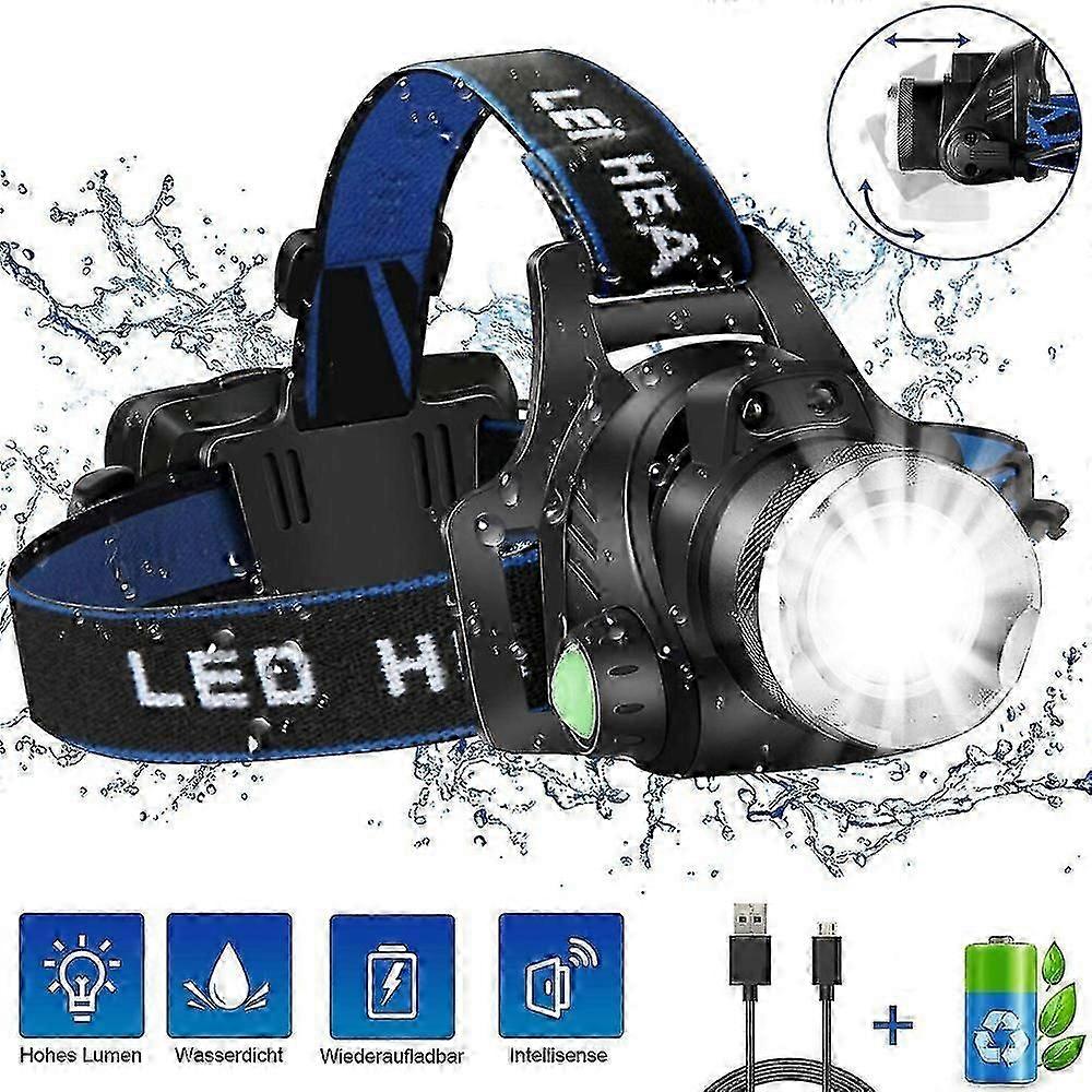 Headlamp Flashlight, Usb Rechargeable Led Head Lamp,Waterproof