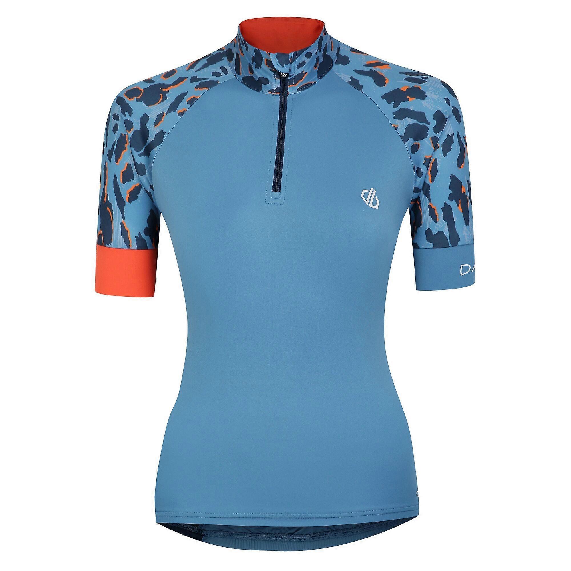 Dare 2B Womens/Ladies Follow Through Leopard Print Cycling Jersey