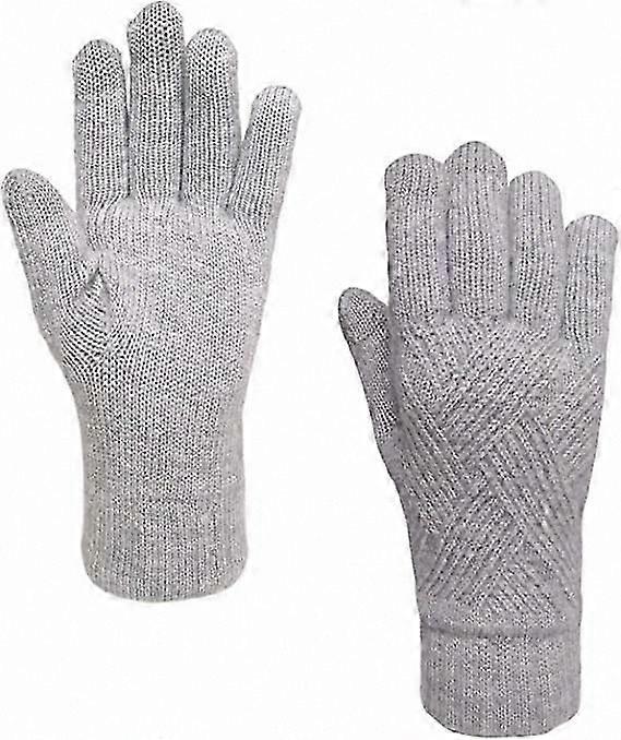 Women's Winter Cable Knit Gloves with Touch Screen Functionality Soft Lined Elastic Warm Outdoor Accessory