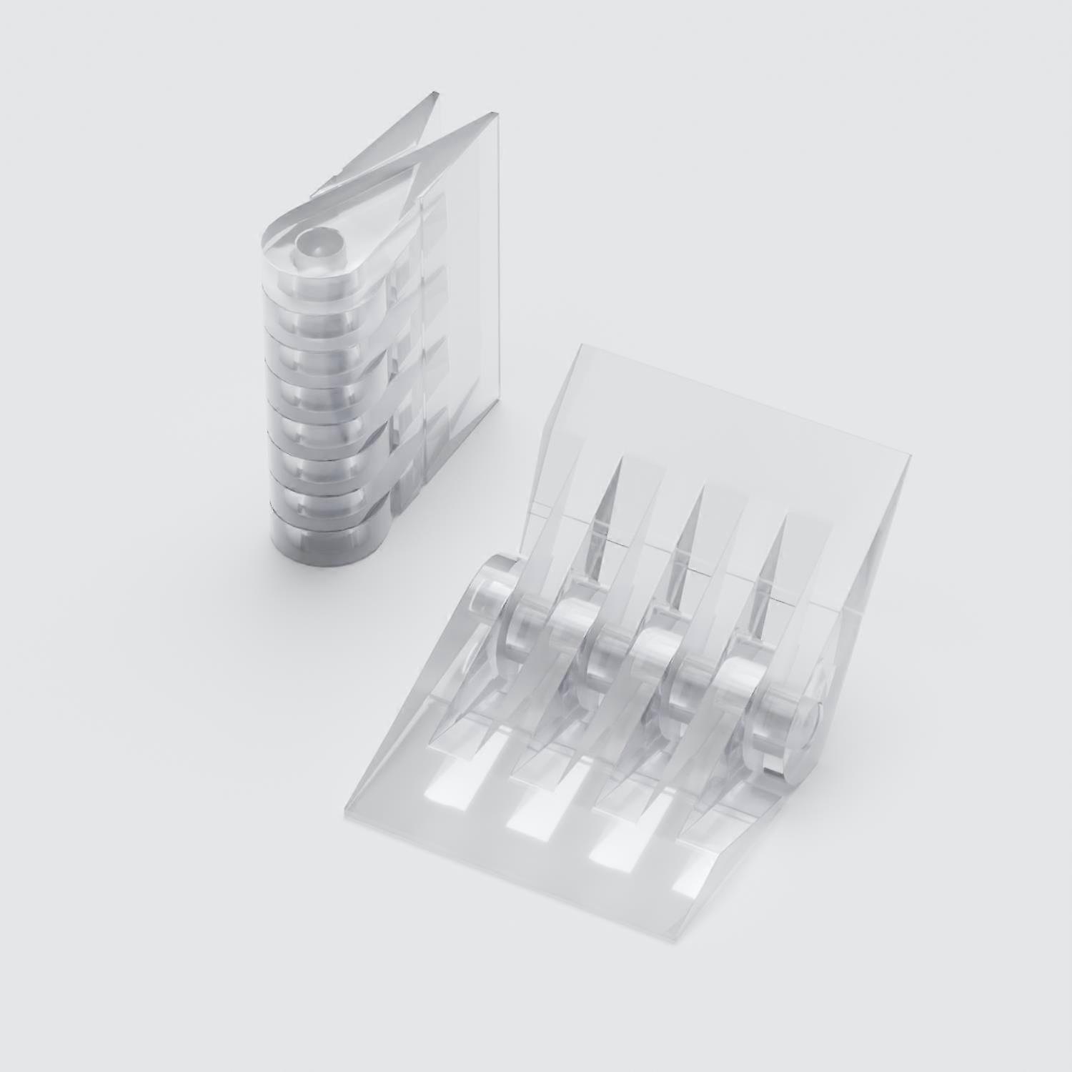 2 x Monster Hinge Hinges Acrylic Clear