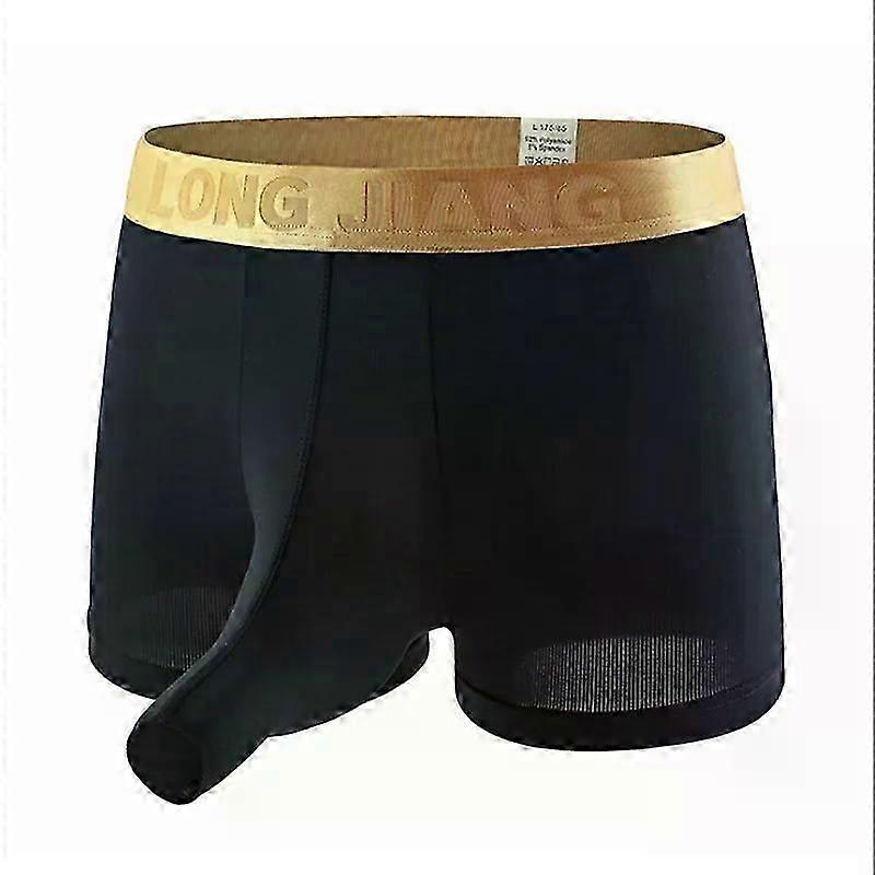 גברים משי קרח בוקסרים נושמים סקסי פתוח פיל גבר תחתונים תחתונים