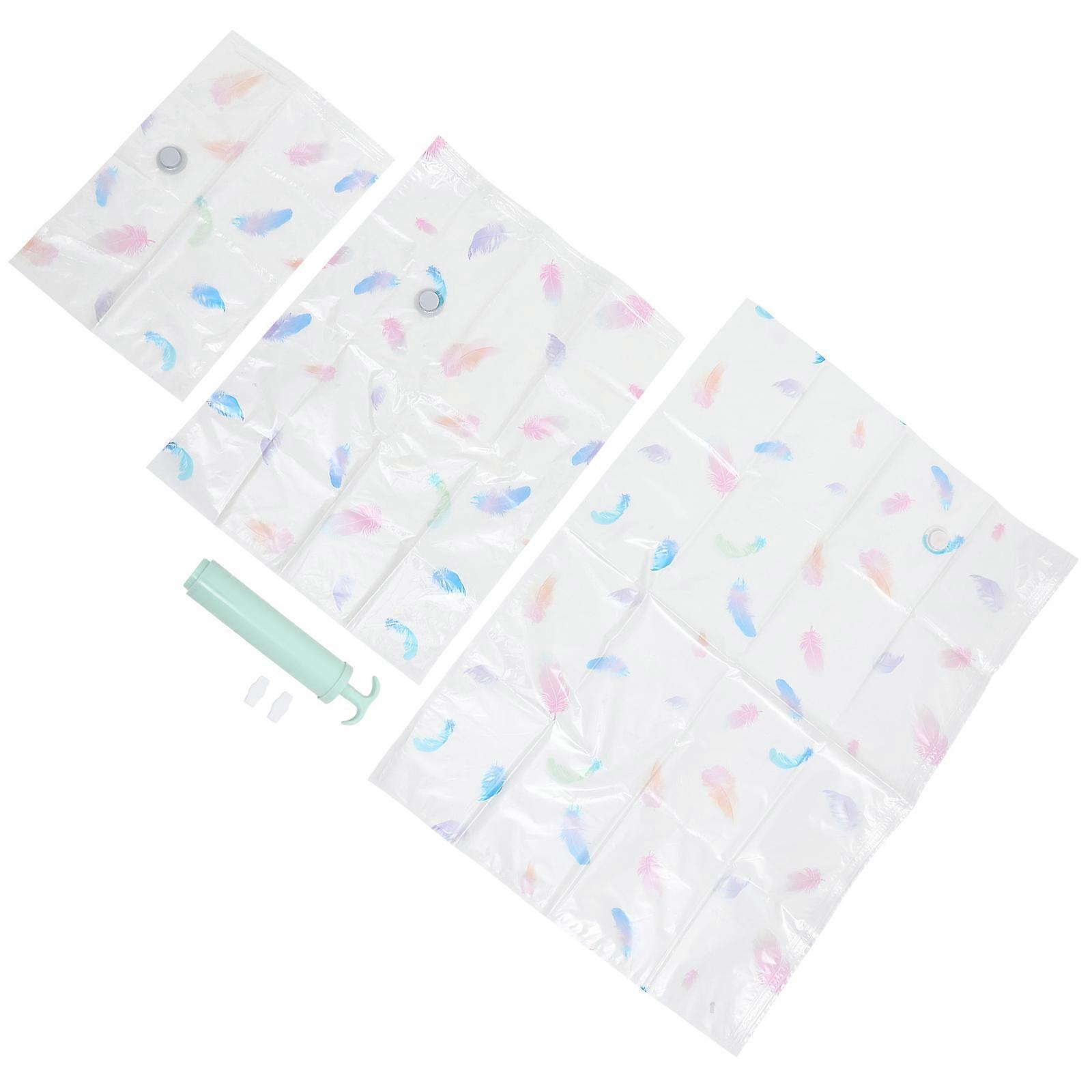Vacuum Storage Bags for Clothes and Bedding with Hand Pump Multi Plastic 1 Set