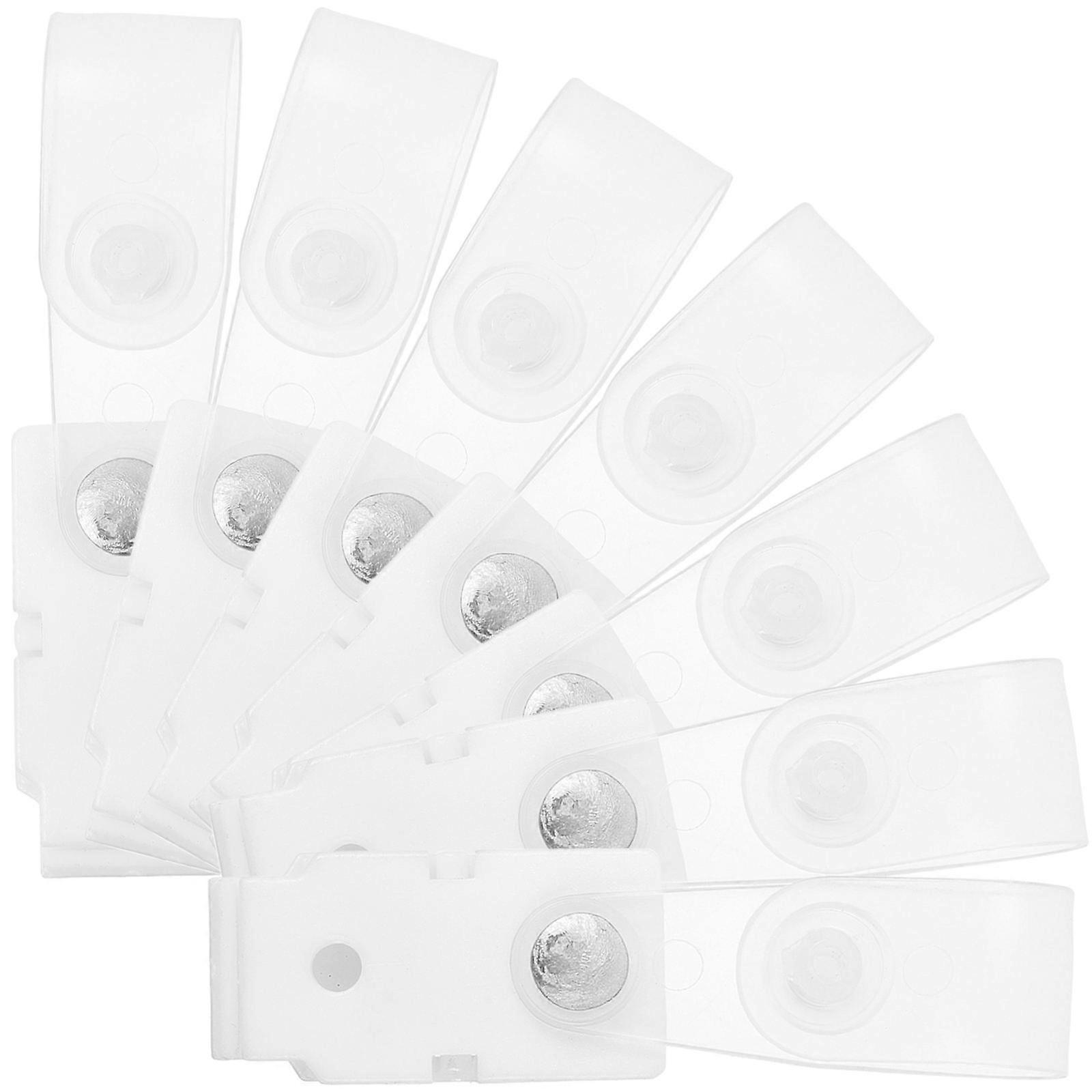 White Acrylic Badge Clips for Holding Use Safe Practical WearResistant Portable 20 Pieces