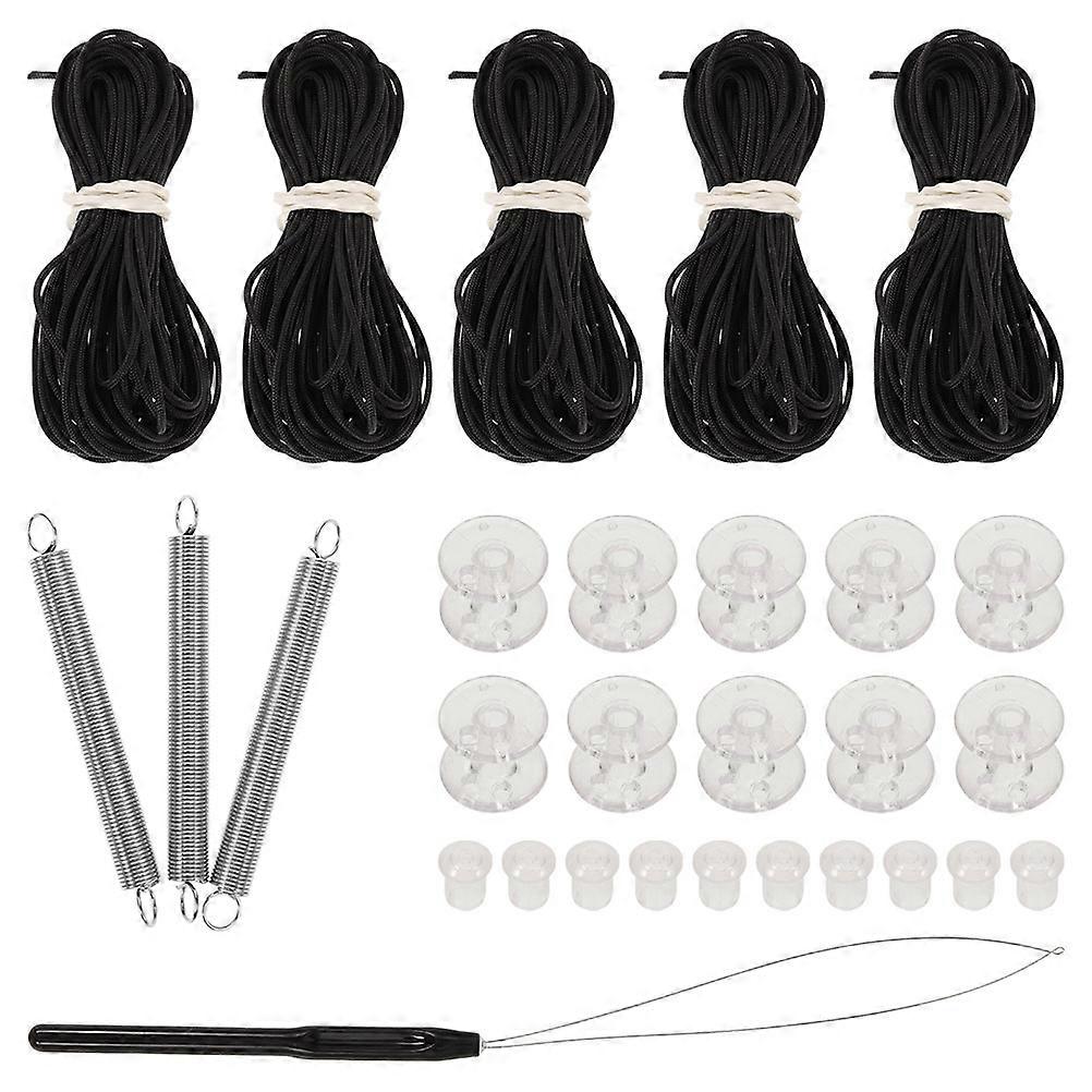 Black RV Awning Repair Kit for Day and Night Folding Awnings with Durable Plastic Components Enhancing Sun Protection